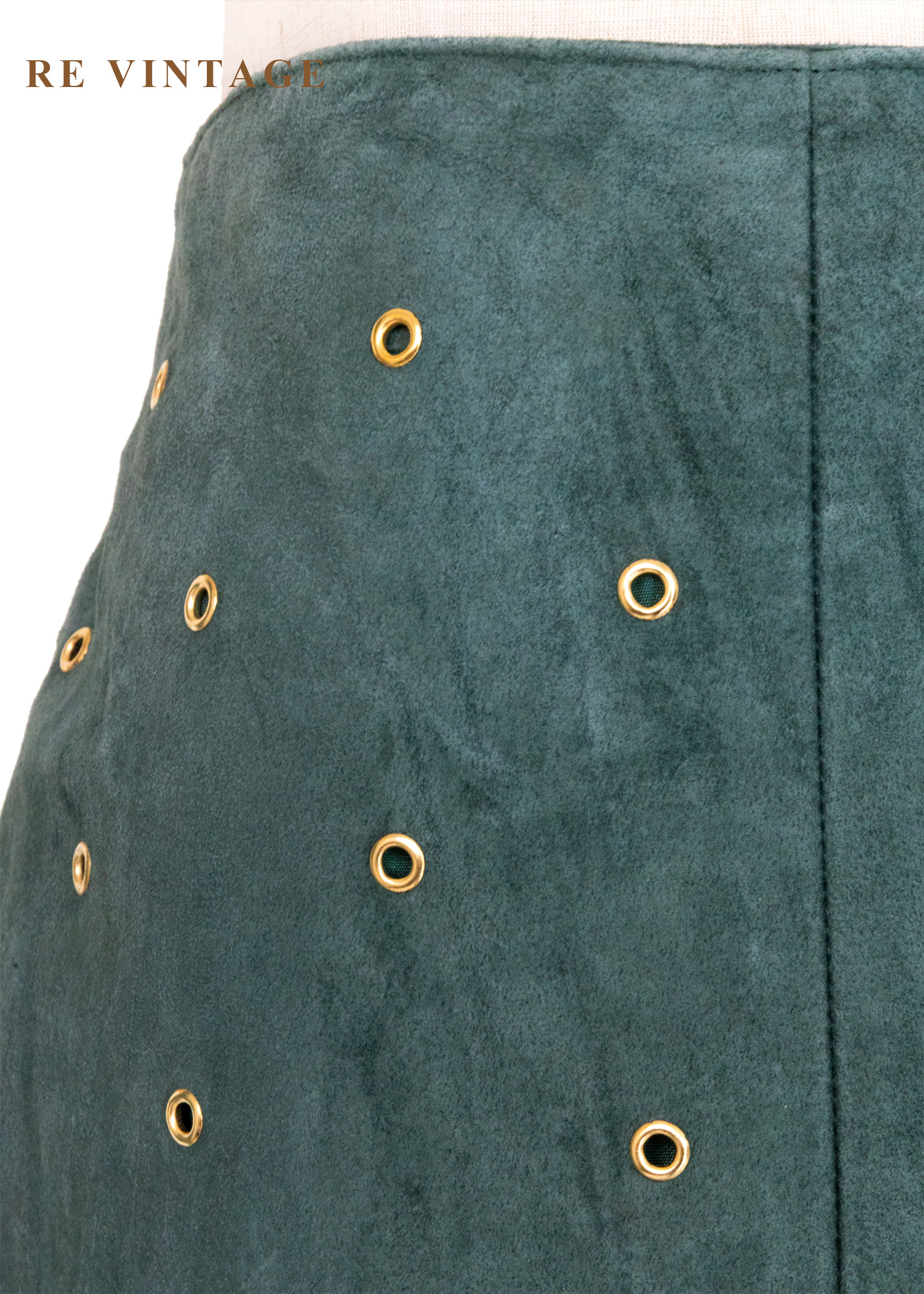 森林微光麂皮高腰美裙(28")4