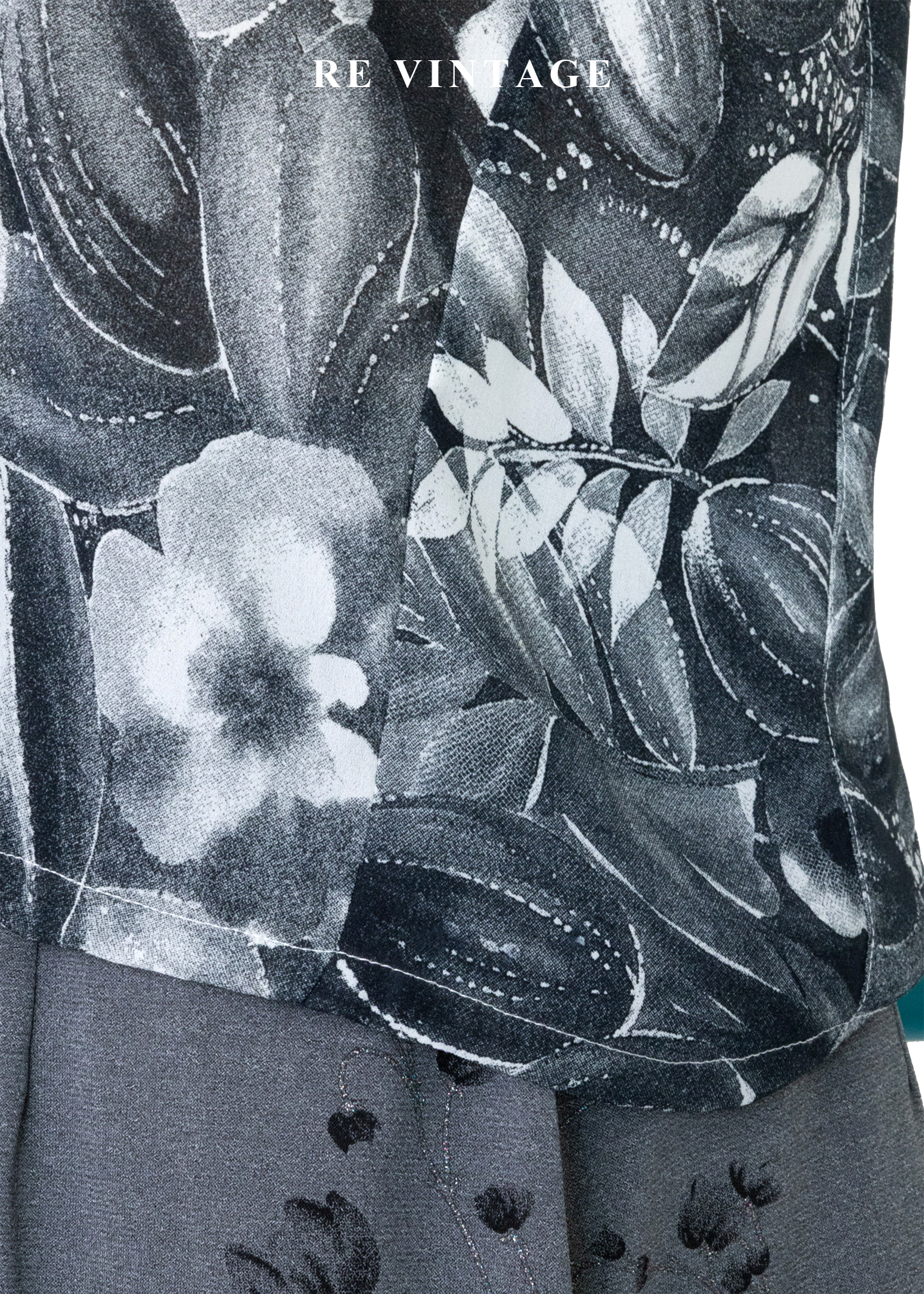 復古底片裡的花朵雙排釦背心9