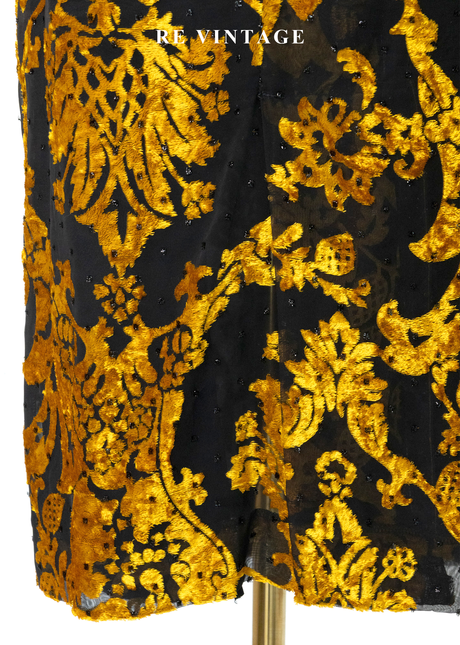 宮廷金碧輝煌繁花圖騰長裙(30")9