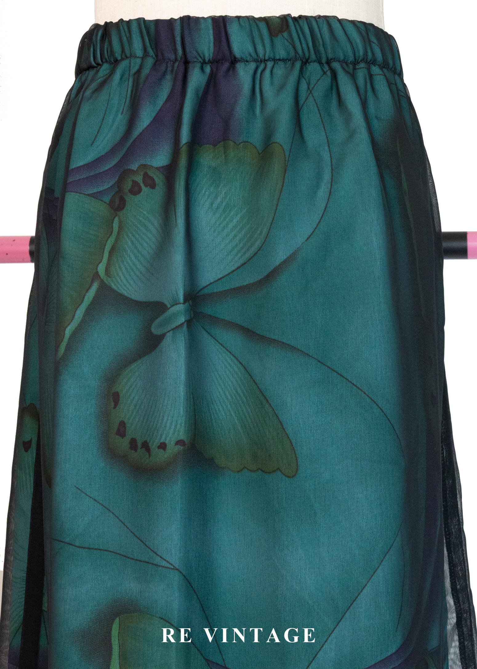 幻境破繭孔雀綠黑紗長裙(28-35")9