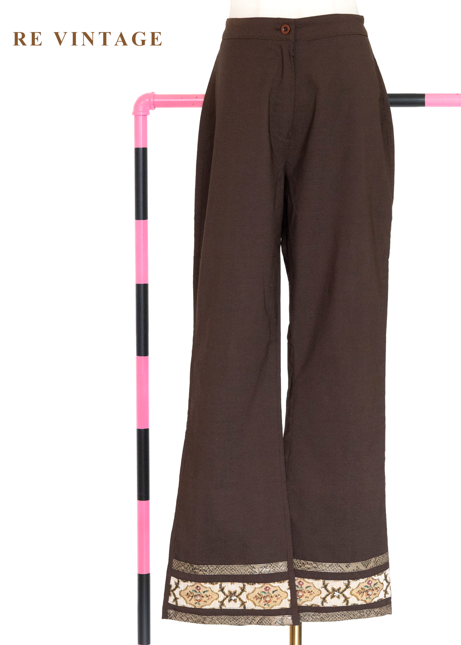 Coco Brown 沈穩民族圖騰長褲(26")1