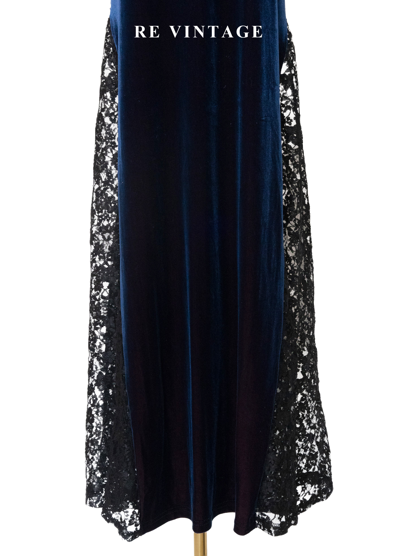 微光紅深藍蕾絲魔女長裙(28-30")13