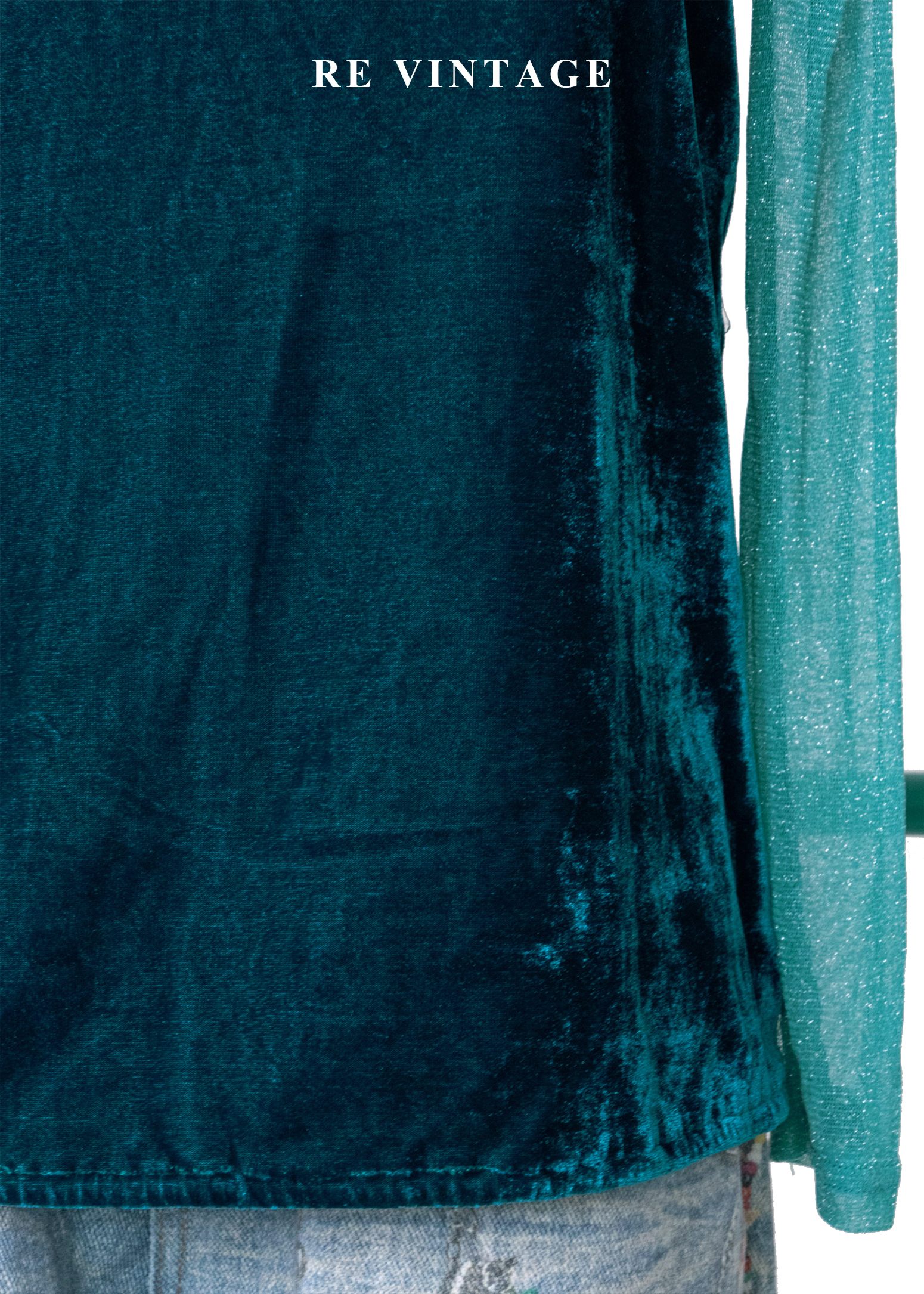 深海巴洛克亮片刺繡絨布細肩帶背心4