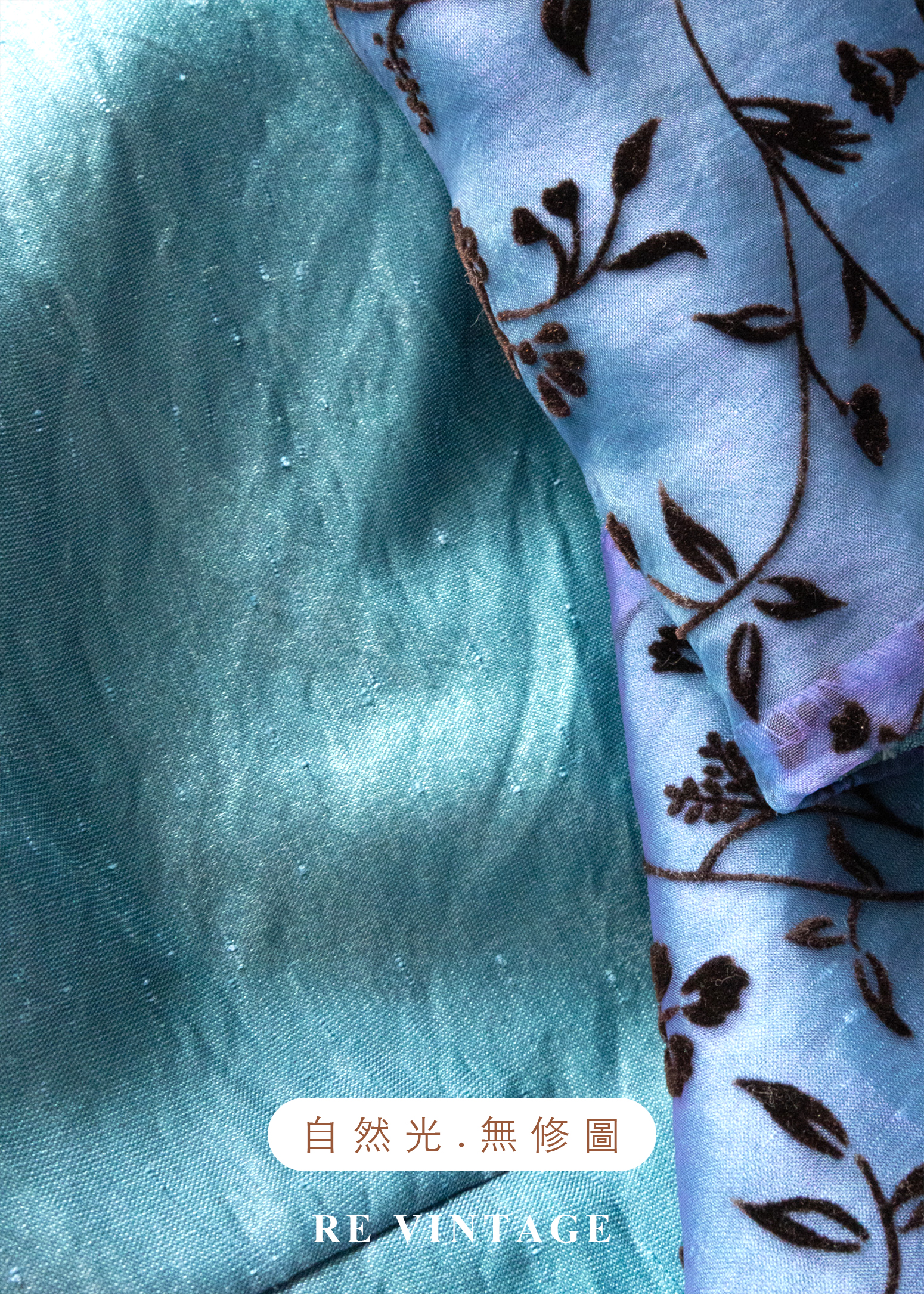 翡冷翠的湖光方領小色花拼接洋裝17