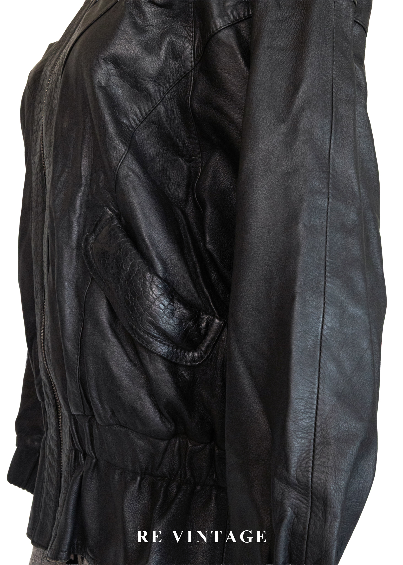 必備單品 - 率性廓形束腰皮外套11