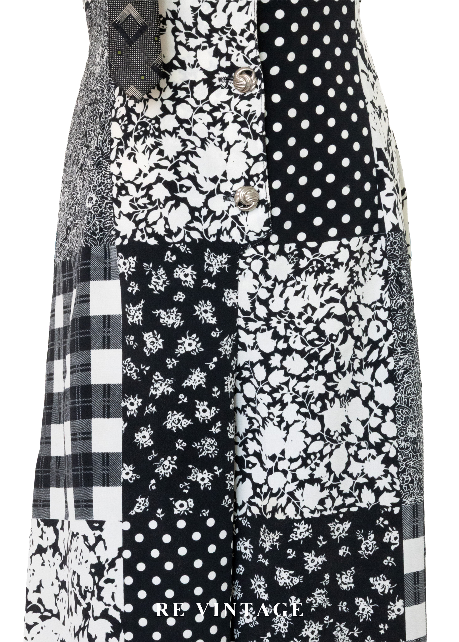 黑白故事拼圖 Patchwork 連身褲10