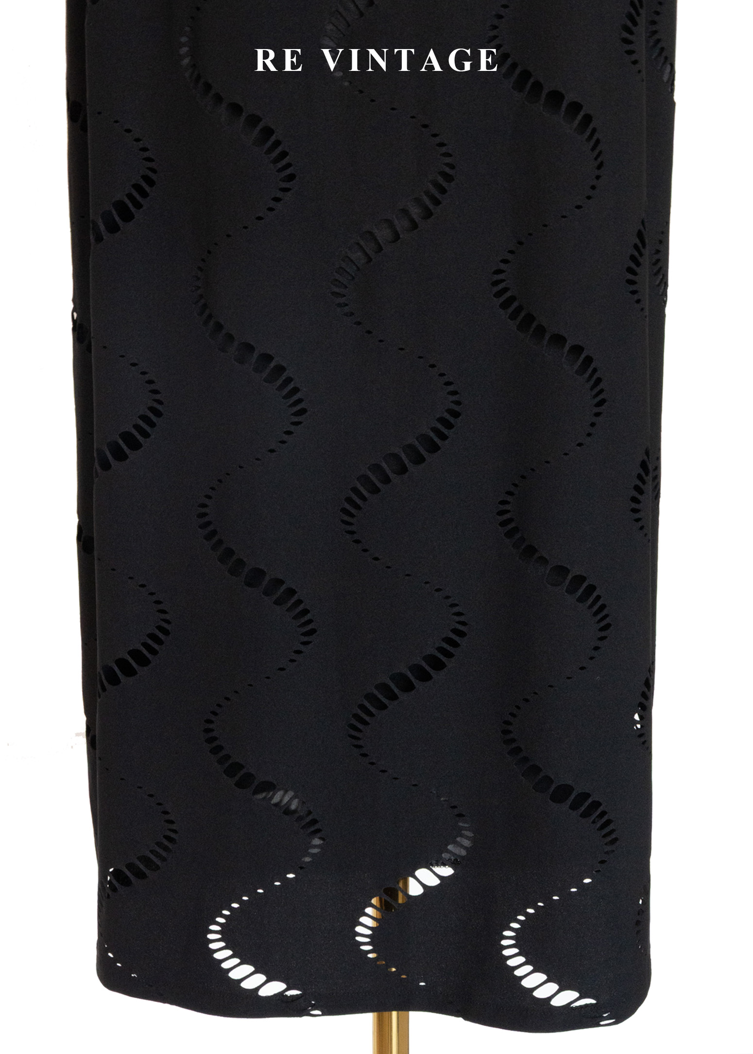 波浪透視極簡黑長裙(23-26")4