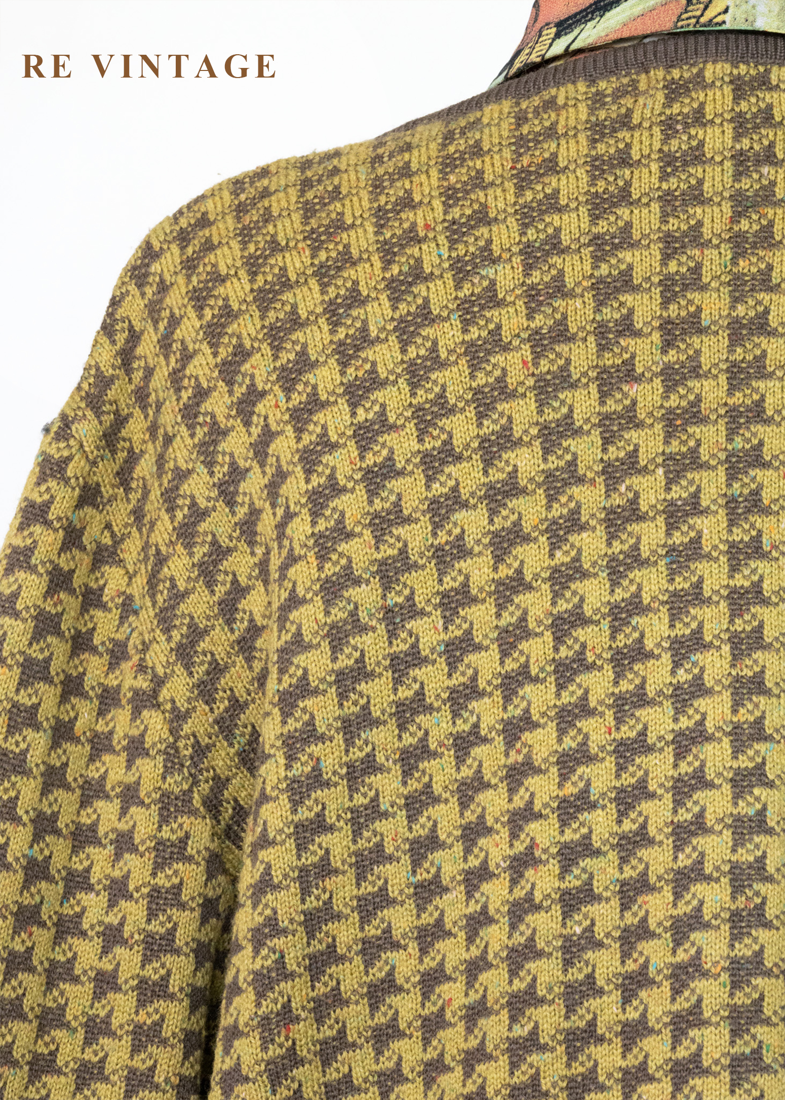 質感單品 - Lemon Yellow 千鳥格針織外套12