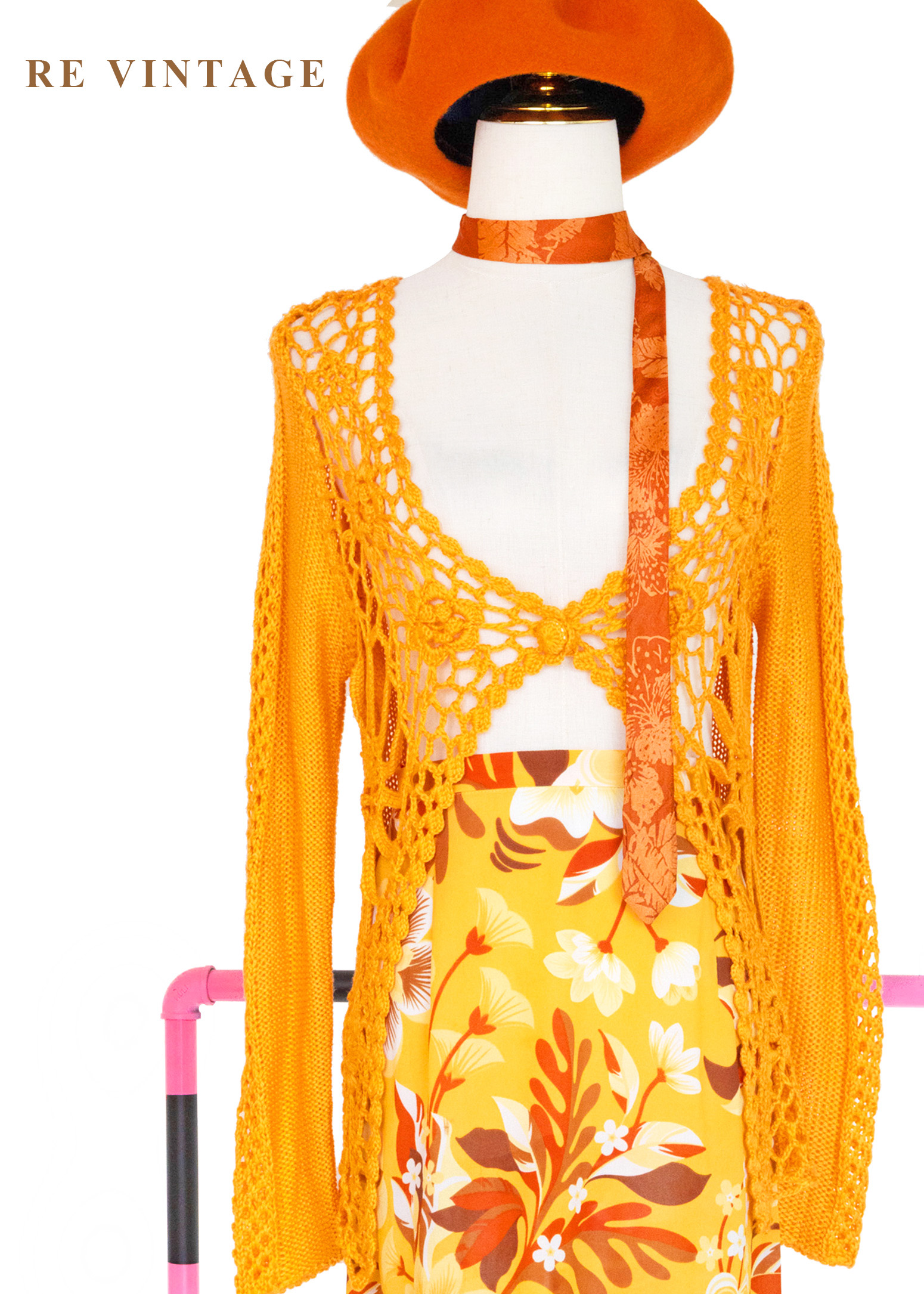 Sunset Boho 熱帶鉤針夢罩衫上衣