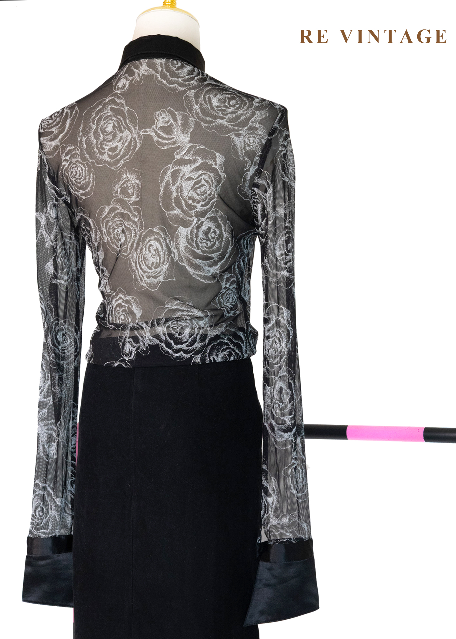 黑霧白玫瑰透膚上衣8