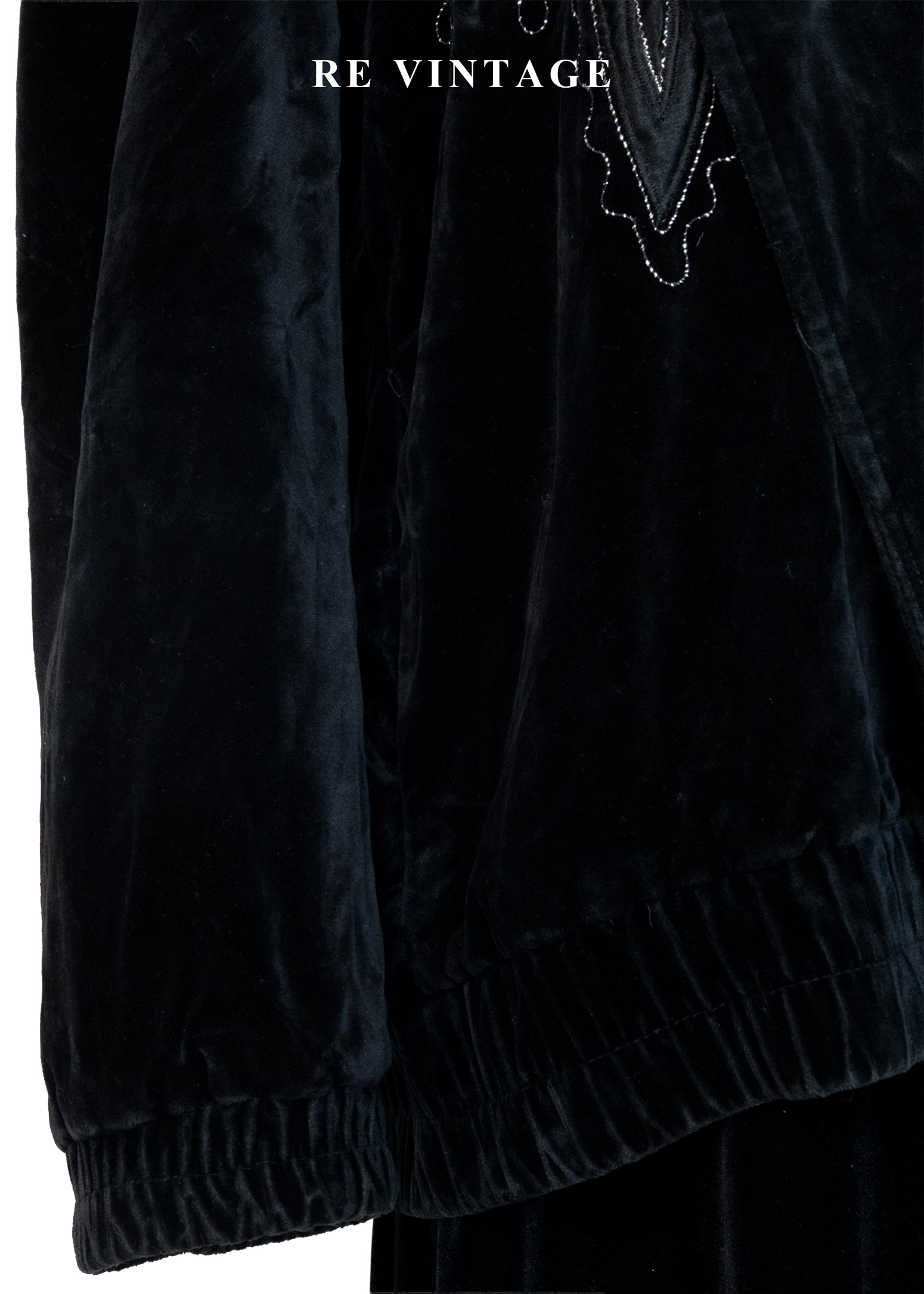 花羽輪廓黑絨深處外套8