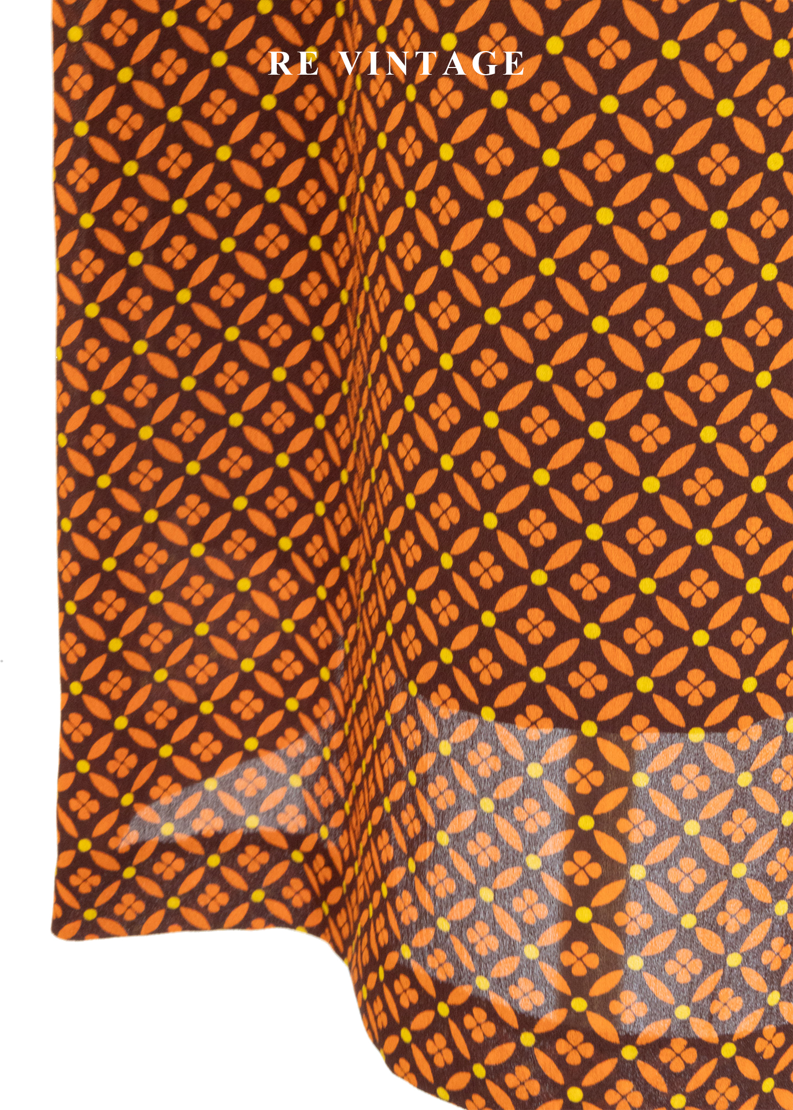 菱格小花奶酥派長裙(25")5