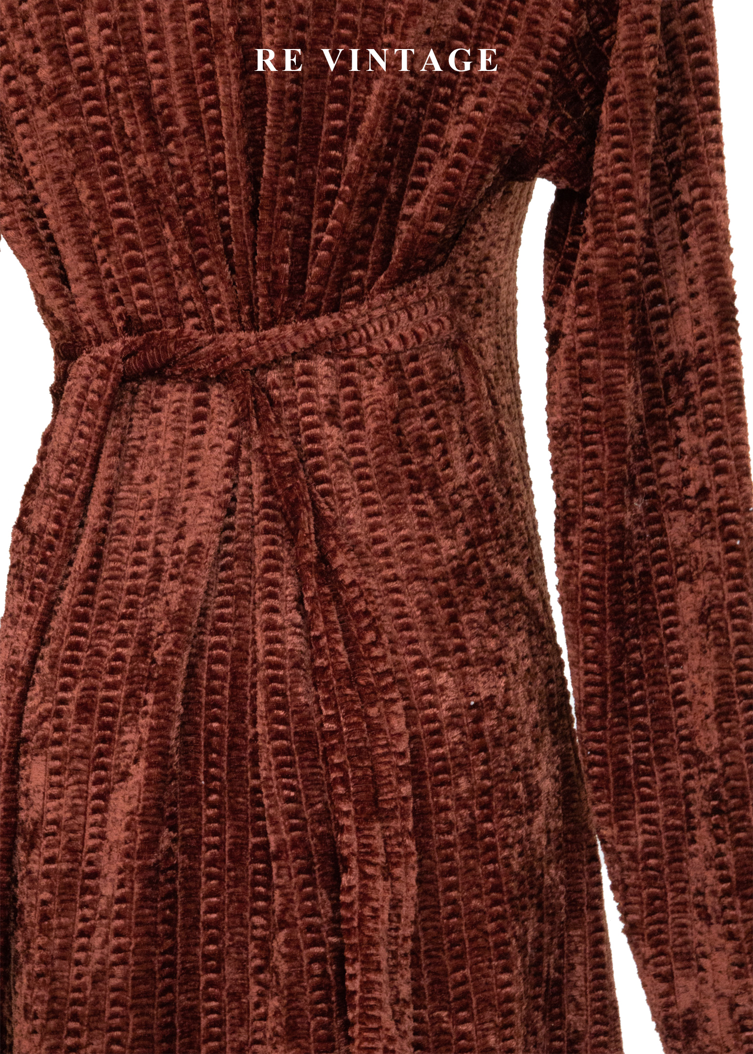 琥珀流光紋理絨布長洋裝15