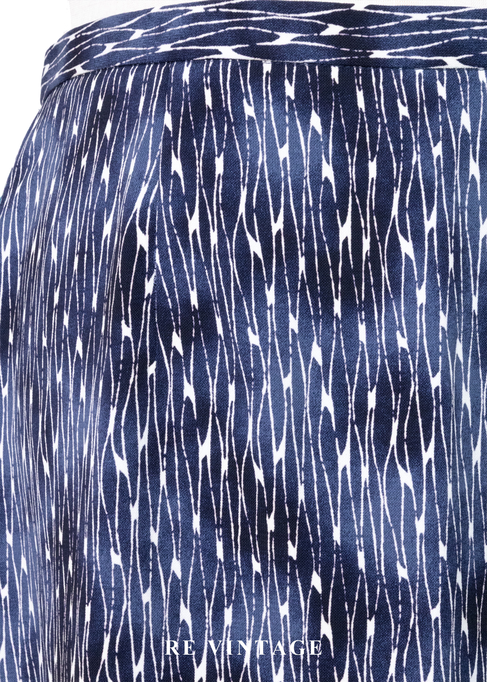 仲夏夜裡的藍色雨絲紋理長裙(31")5