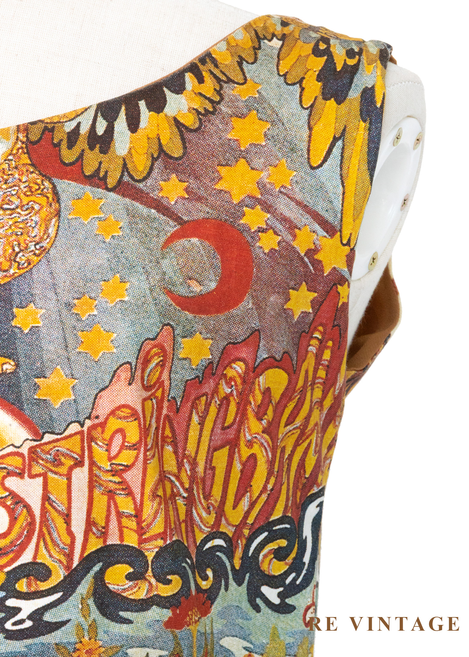 神秘凝視迷幻畫布短版背心9