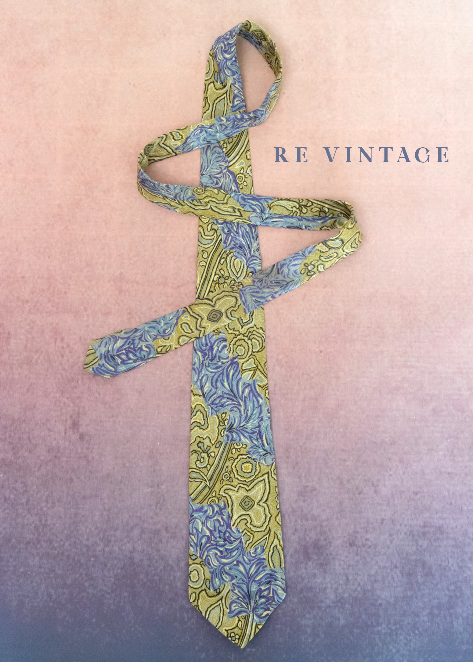 春天在領口綻放圖騰領帶2