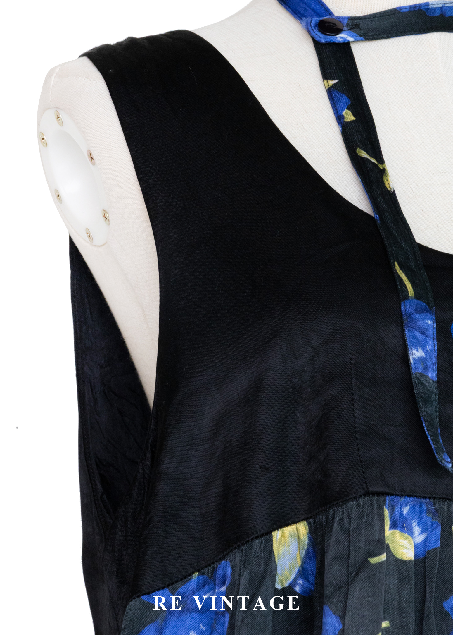 夜花藍調寬版洋裝8