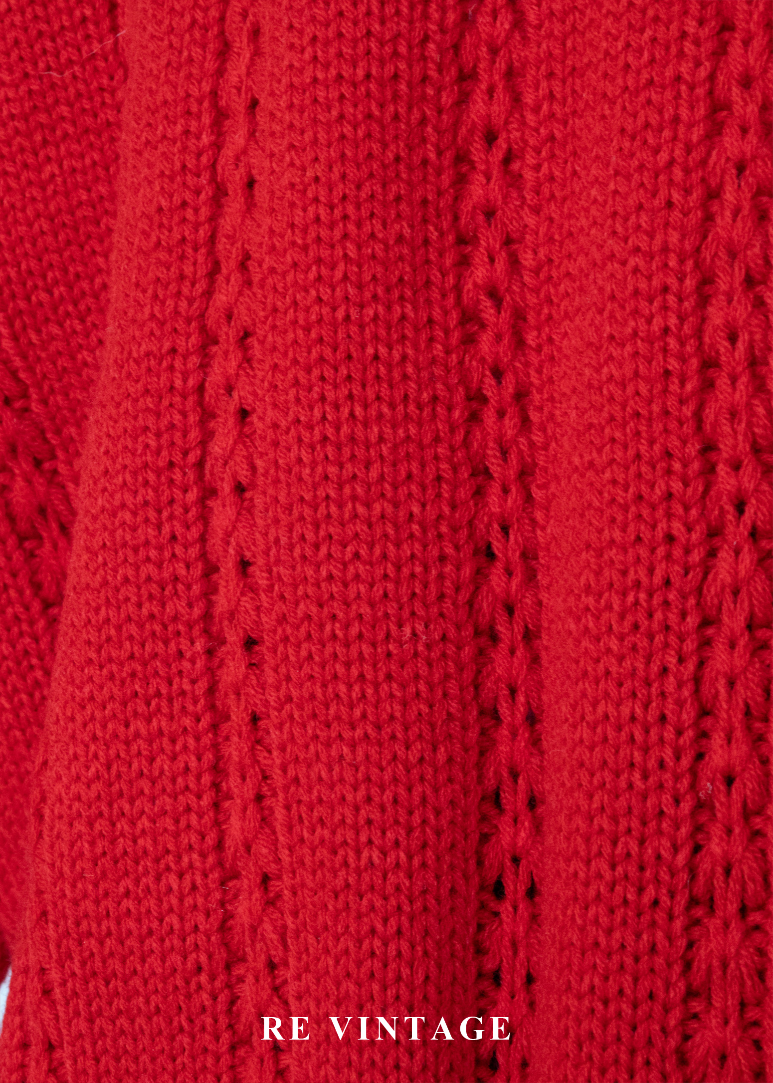 冬日花語 - 暖紅花卉針織毛衣15