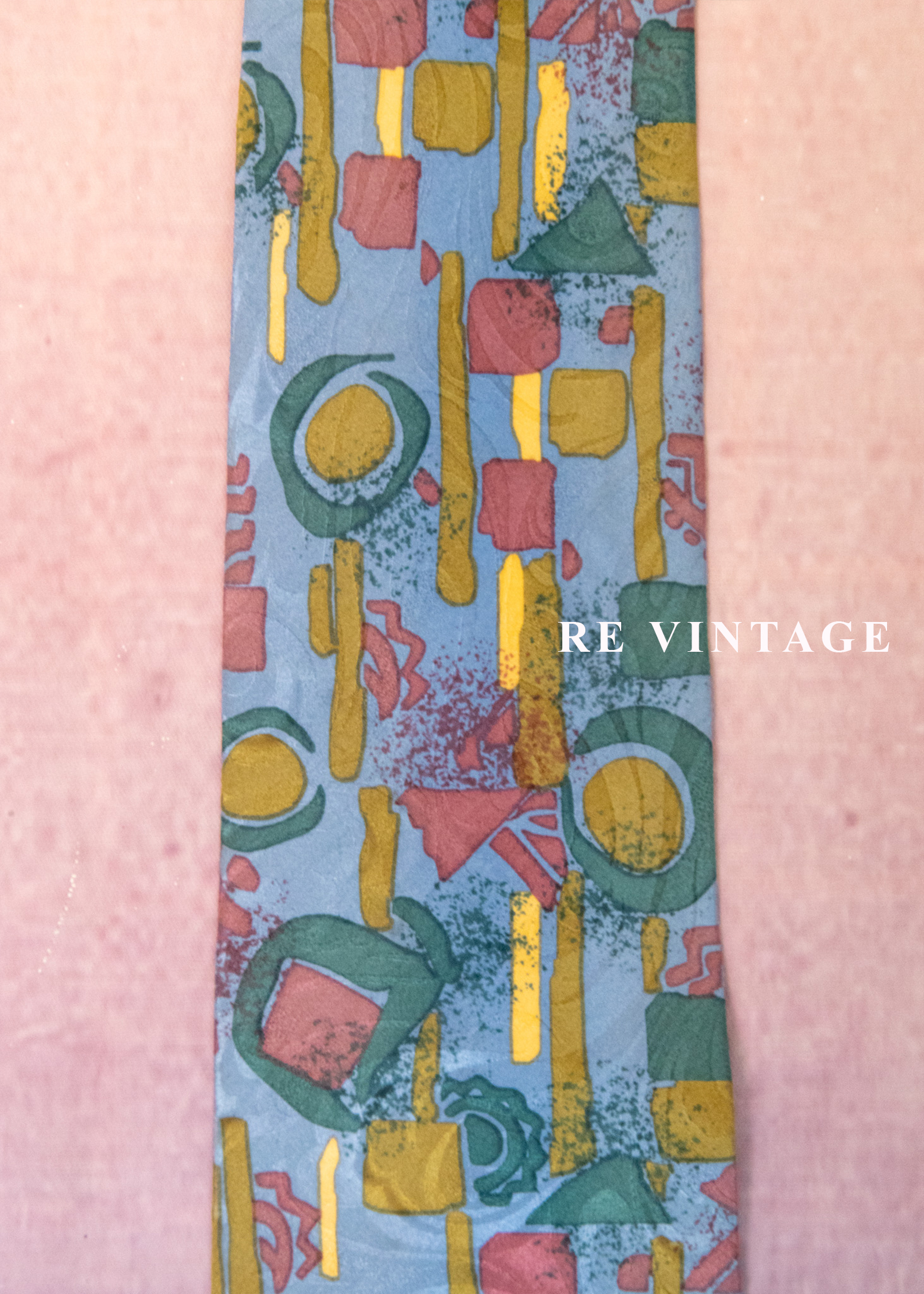 淺藍幾何塗鴉領帶9