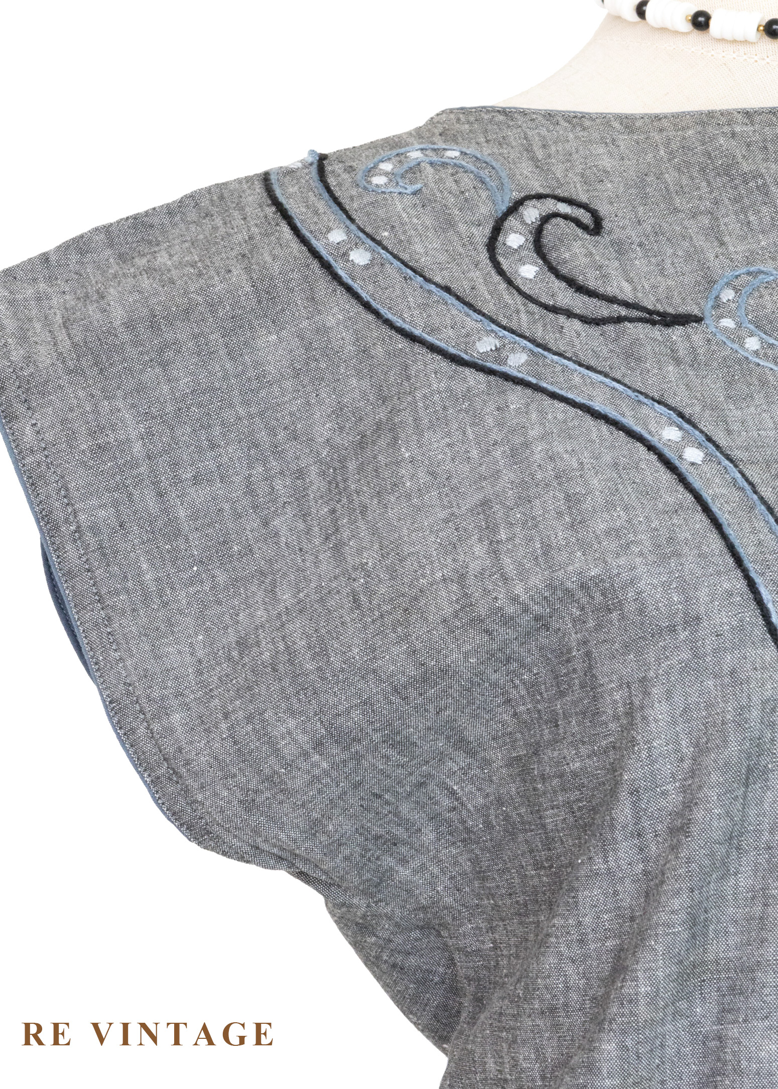 摩登西部牛仔灰底帥氣上衣4