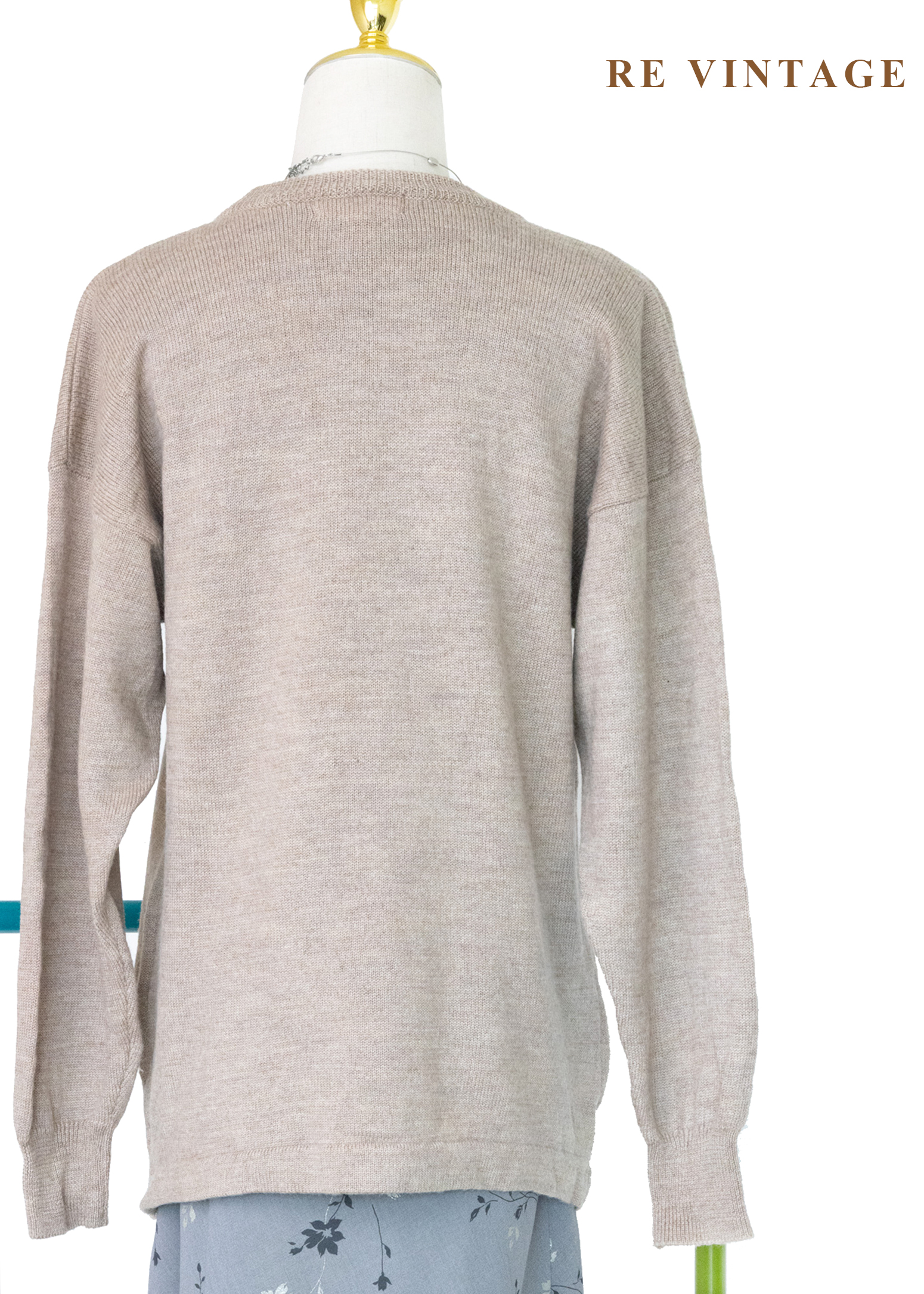 莫蘭迪抽象拼接圖騰針織毛衣9