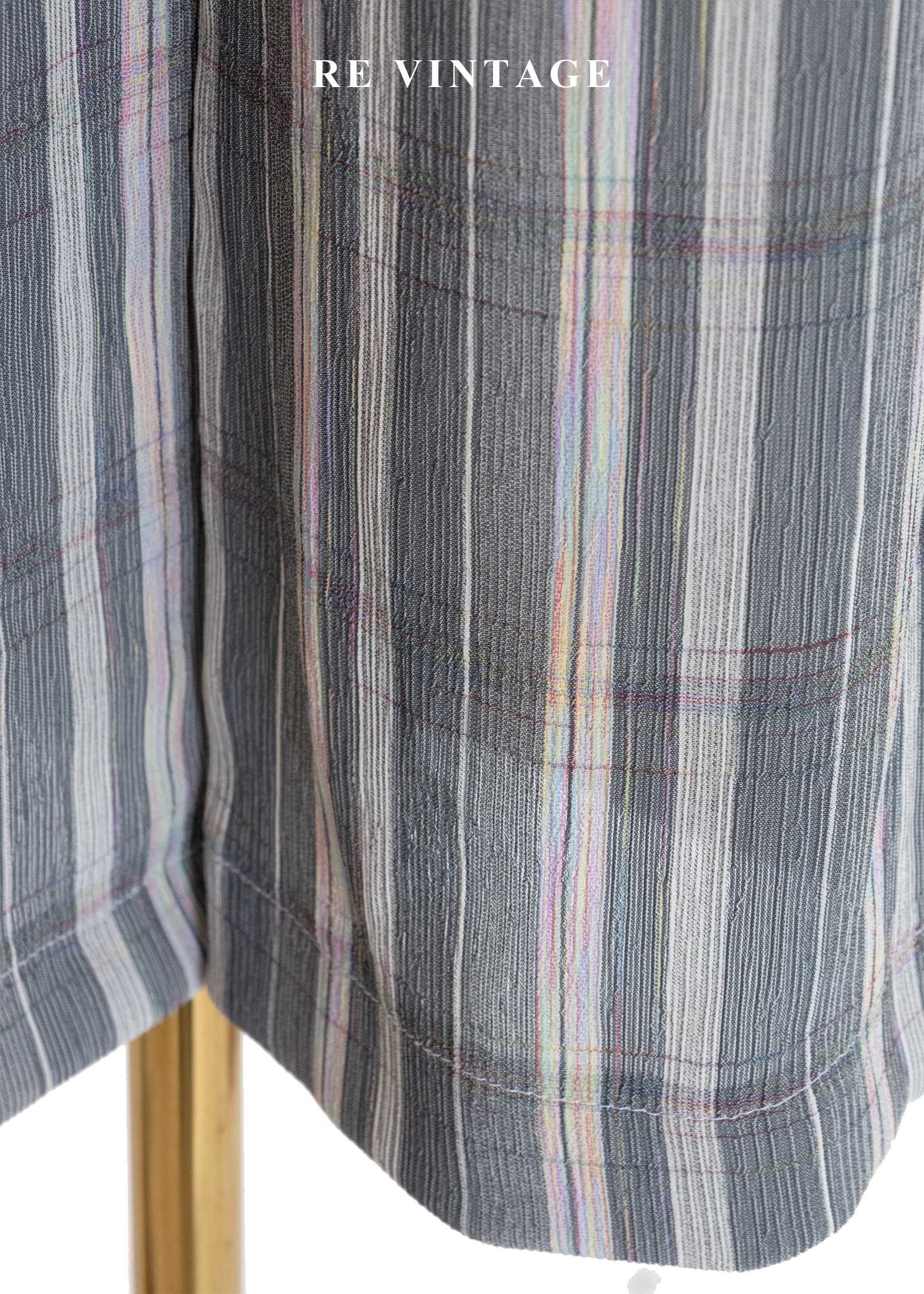 色鉛筆線條冷灰色長褲(28")6