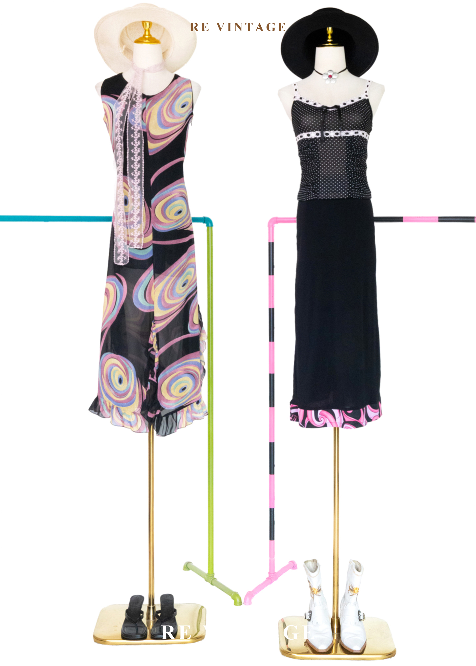 塞納河畔的夏日法式少女波點細肩帶背心2