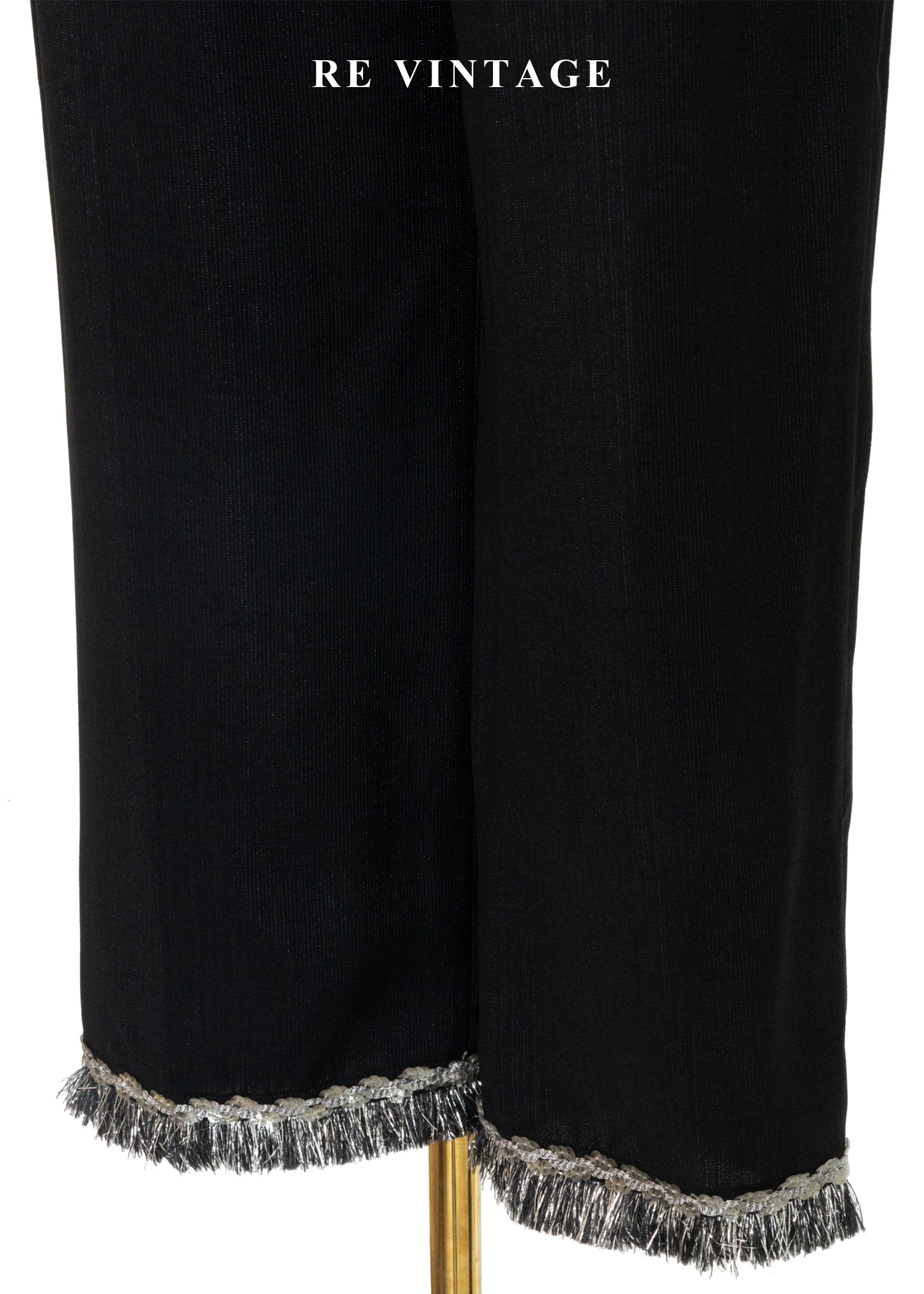 銀光軌跡閃亮流蘇七分褲(26")8