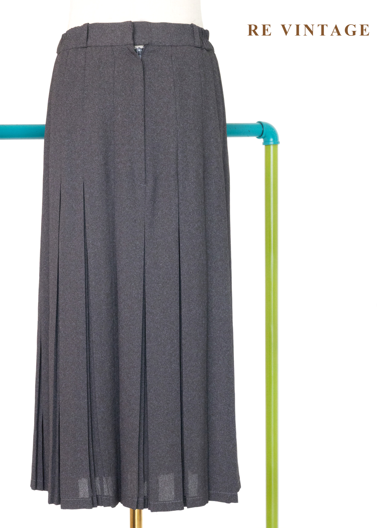 氣質單品 - 深灰色漂亮百褶中長裙(27-28")6