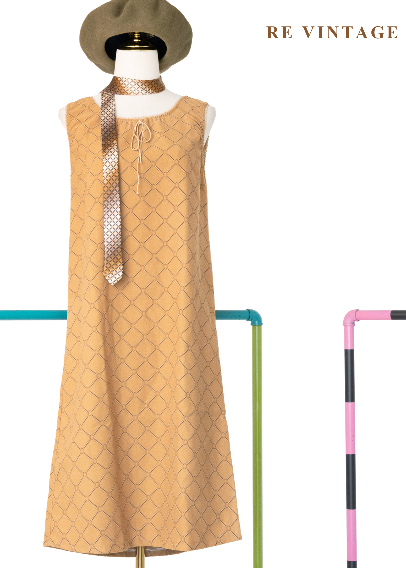 午後蜂蜜網格洋裝