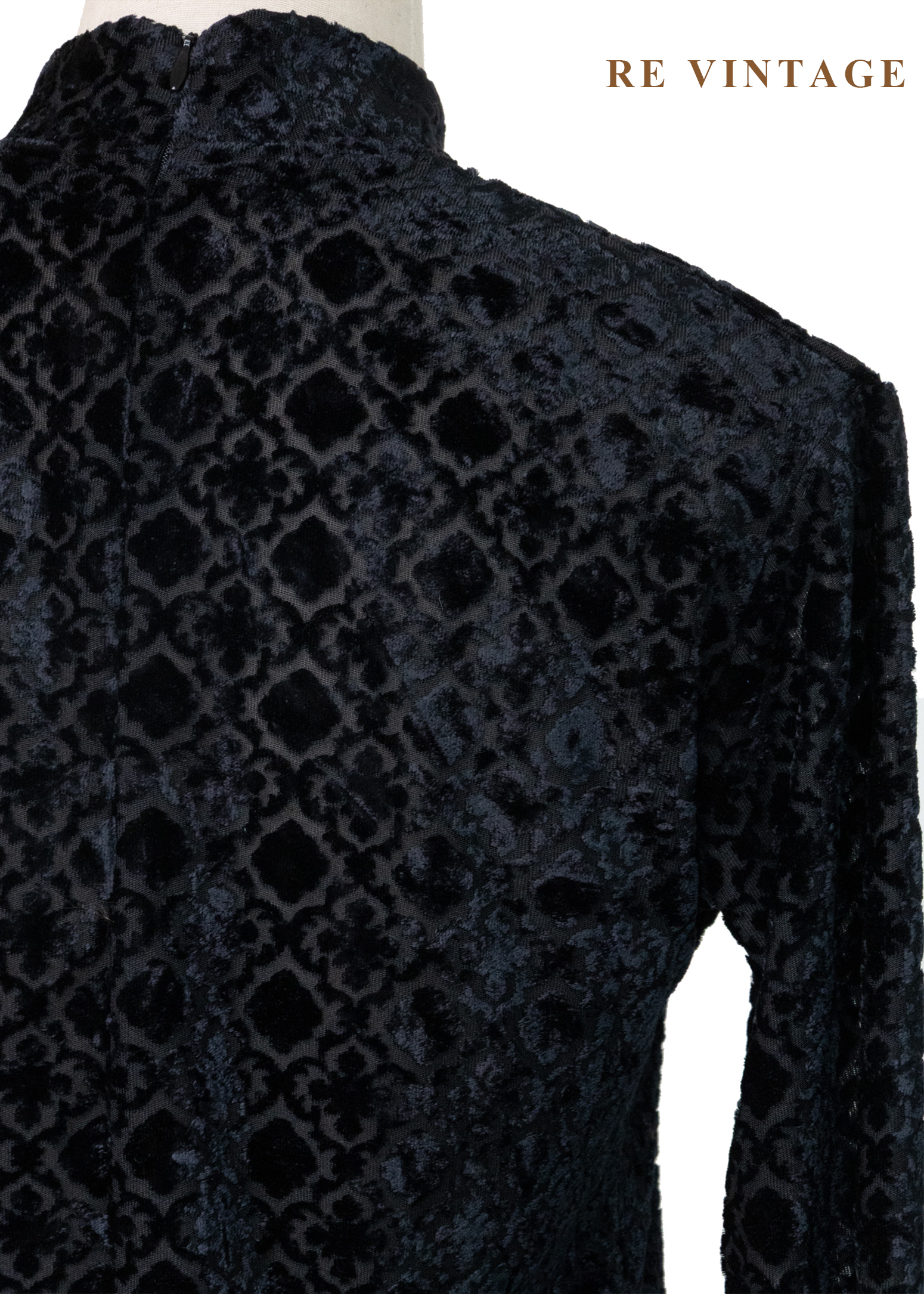 法國製 - 古典壓紋燒絨上衣12