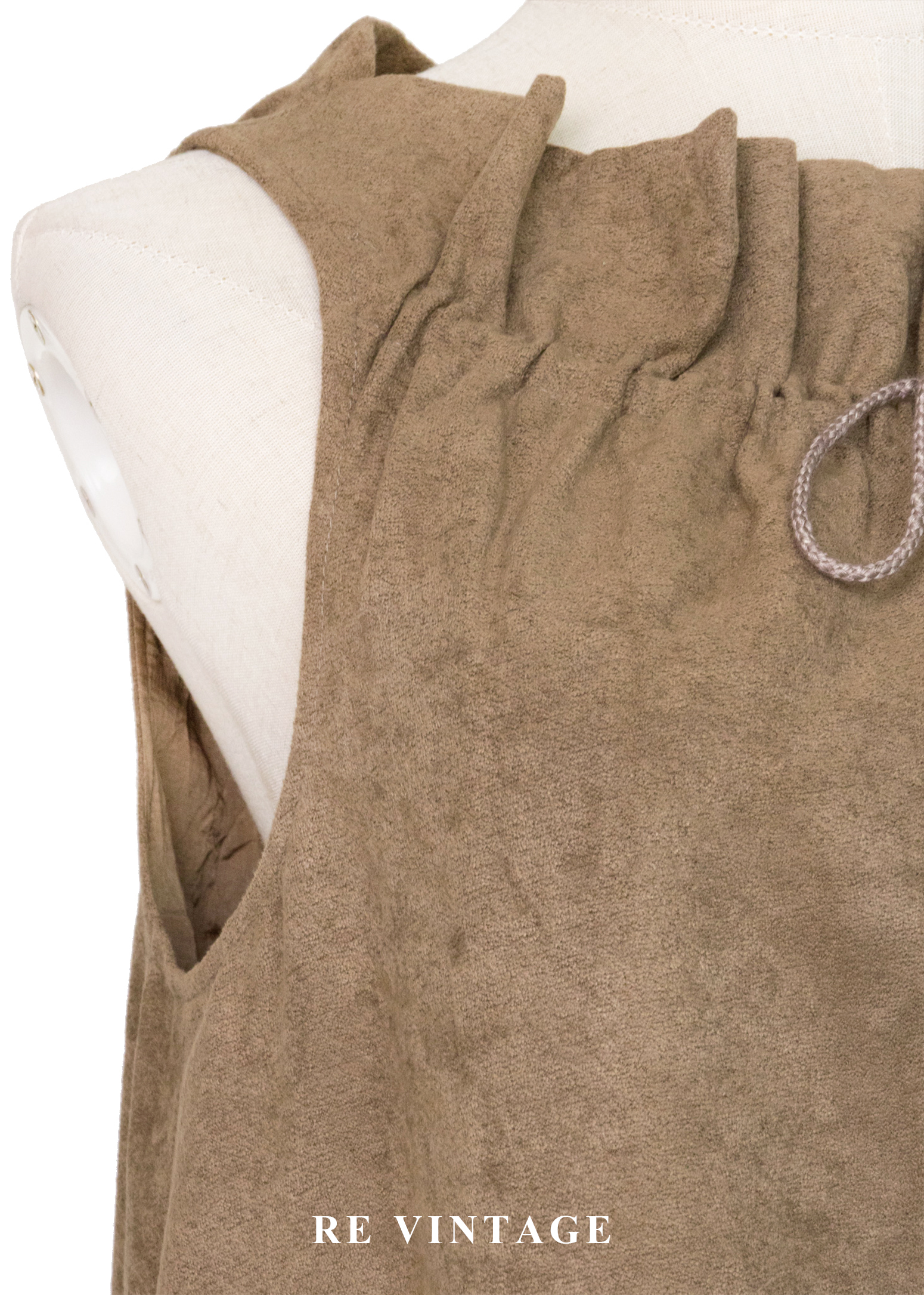 Sand Muse 抽繩花朵領口法式輕鬆洋裝5