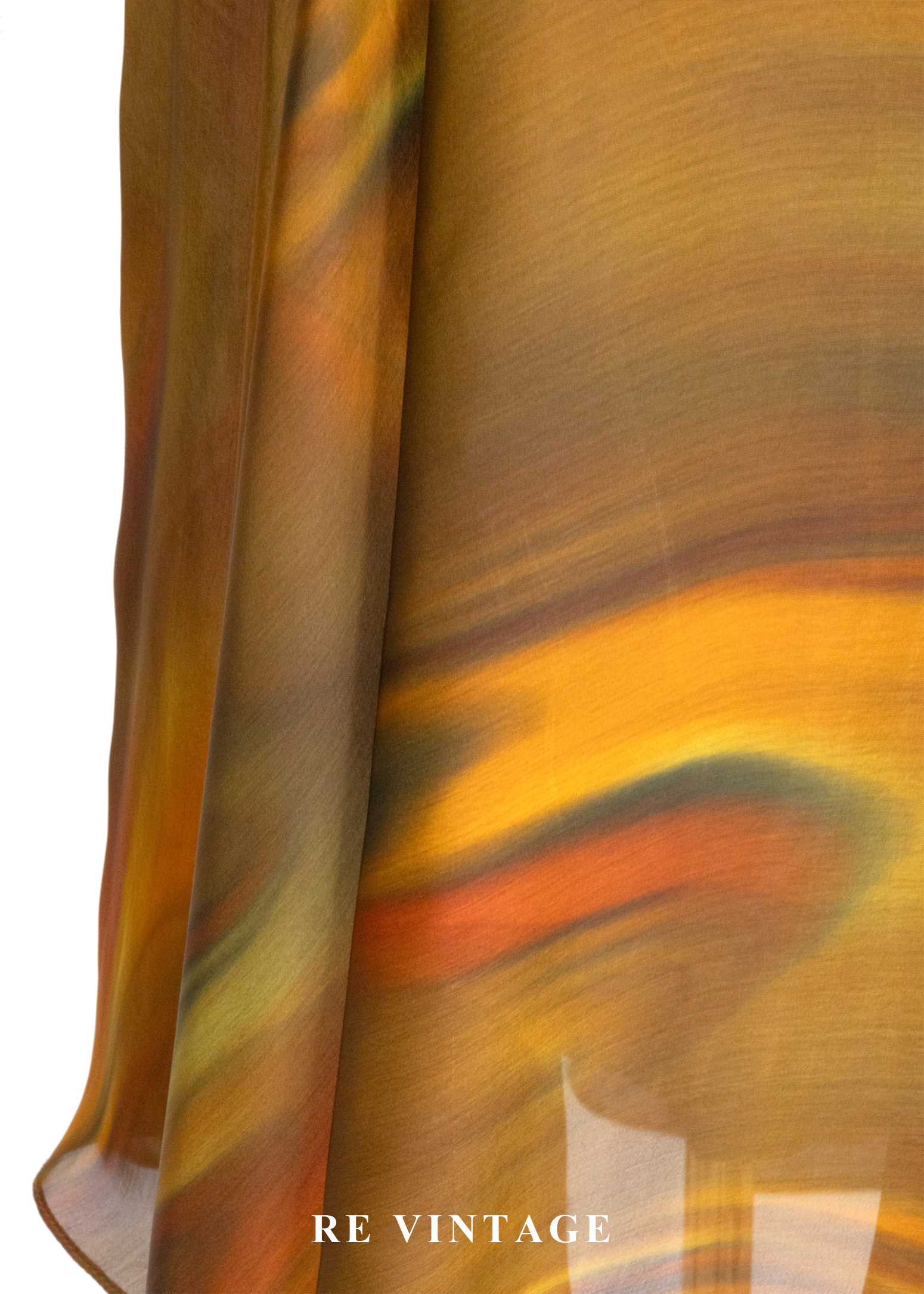 陽光下の液態金橘融光長裙(25-30")6