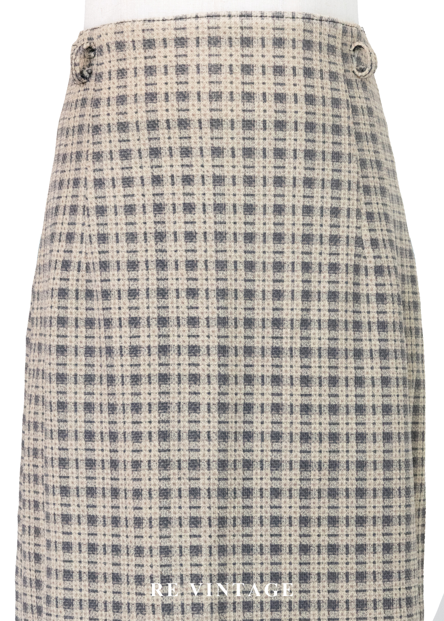 質感單品 - 漫步時光英倫經典細格紋長裙(28")3