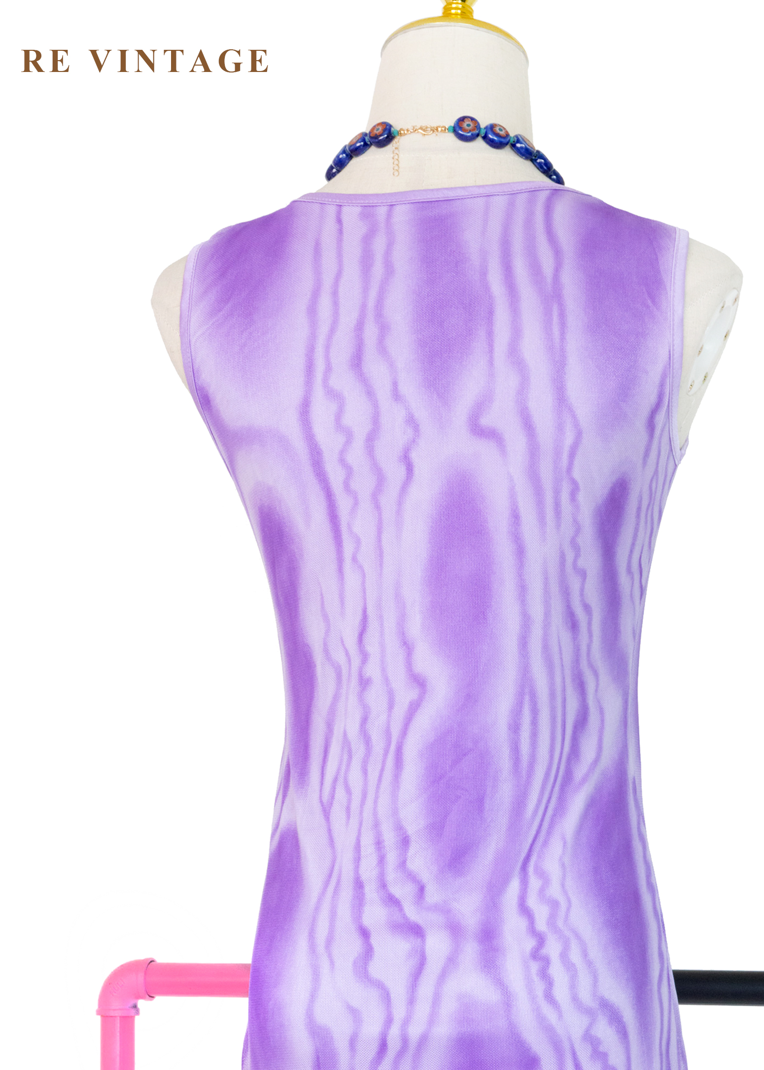 紫霧波紋光影層次網紗洋裝13