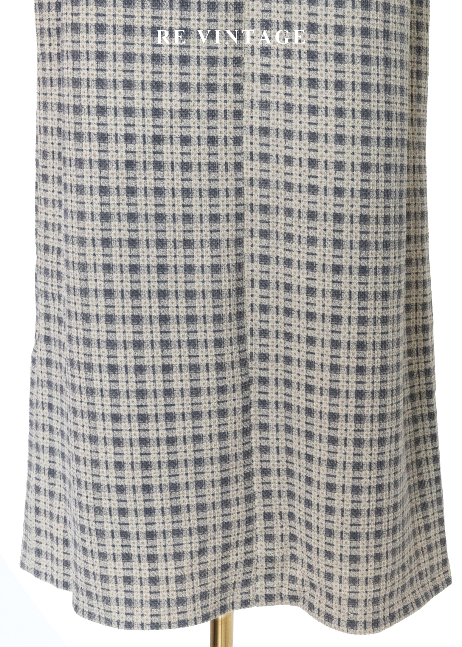 質感單品 - 漫步時光英倫經典細格紋長裙(28")9