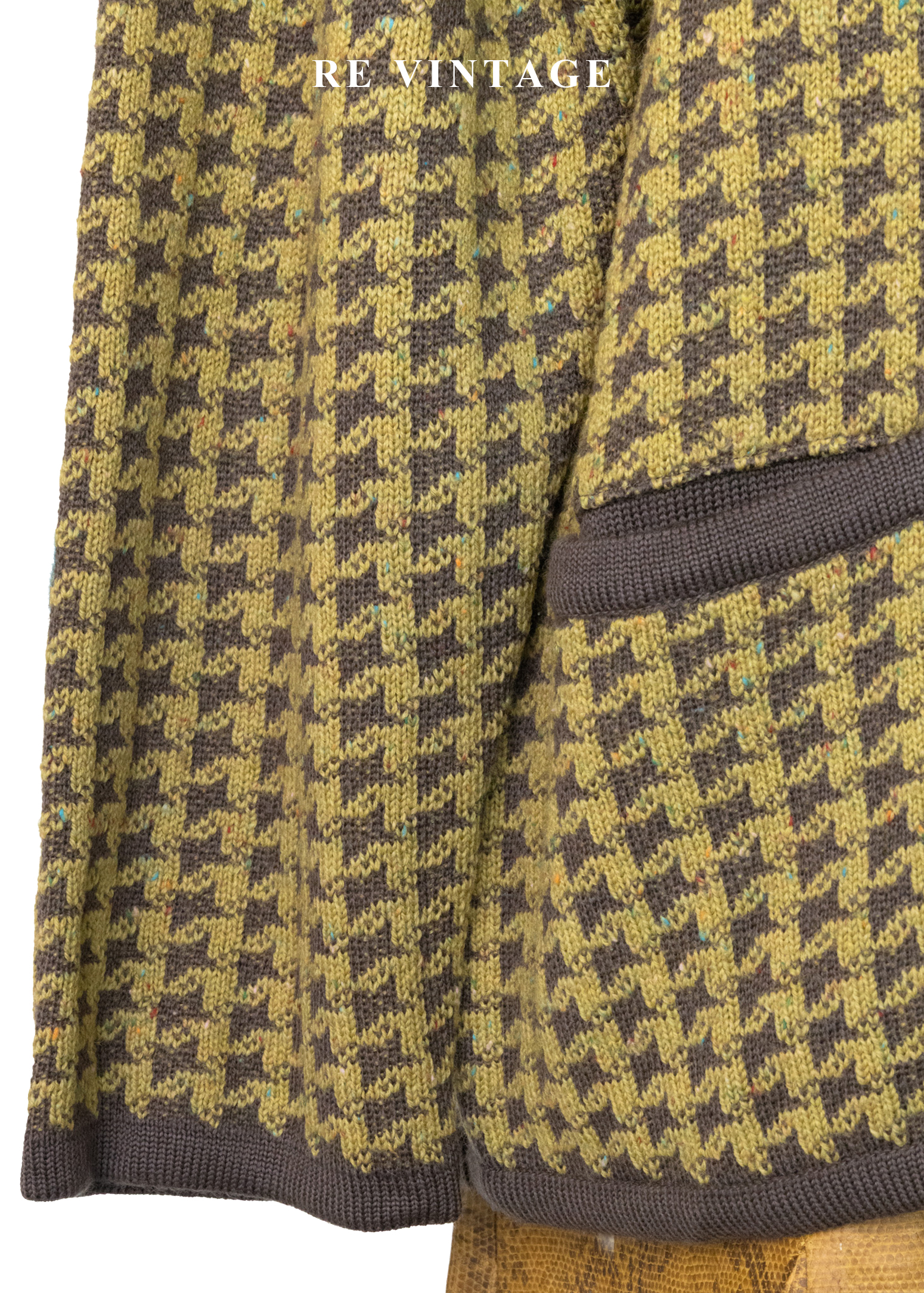 質感單品 - Lemon Yellow 千鳥格針織外套7