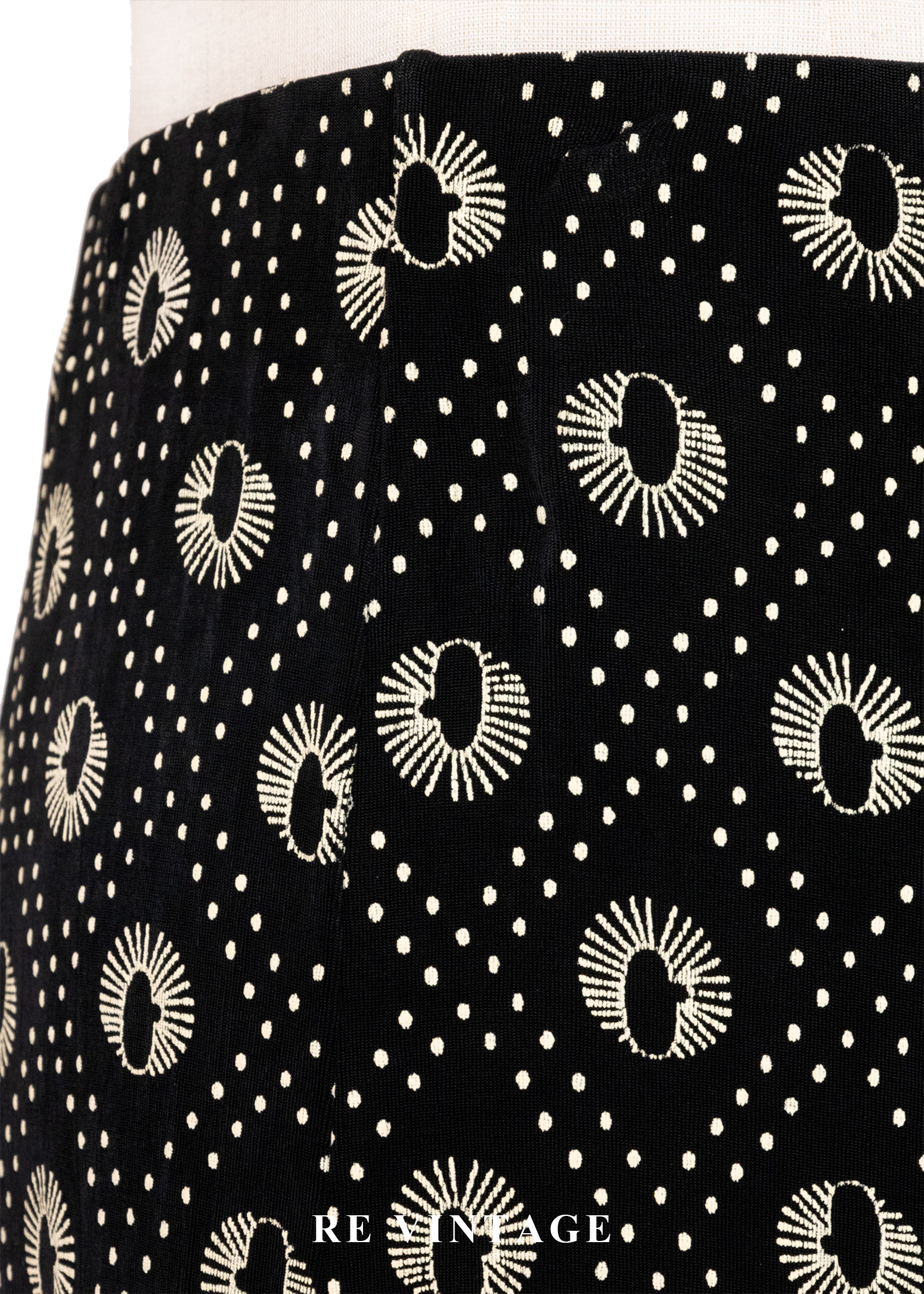 奶黃孔雀眼波點長裙(26-30")5