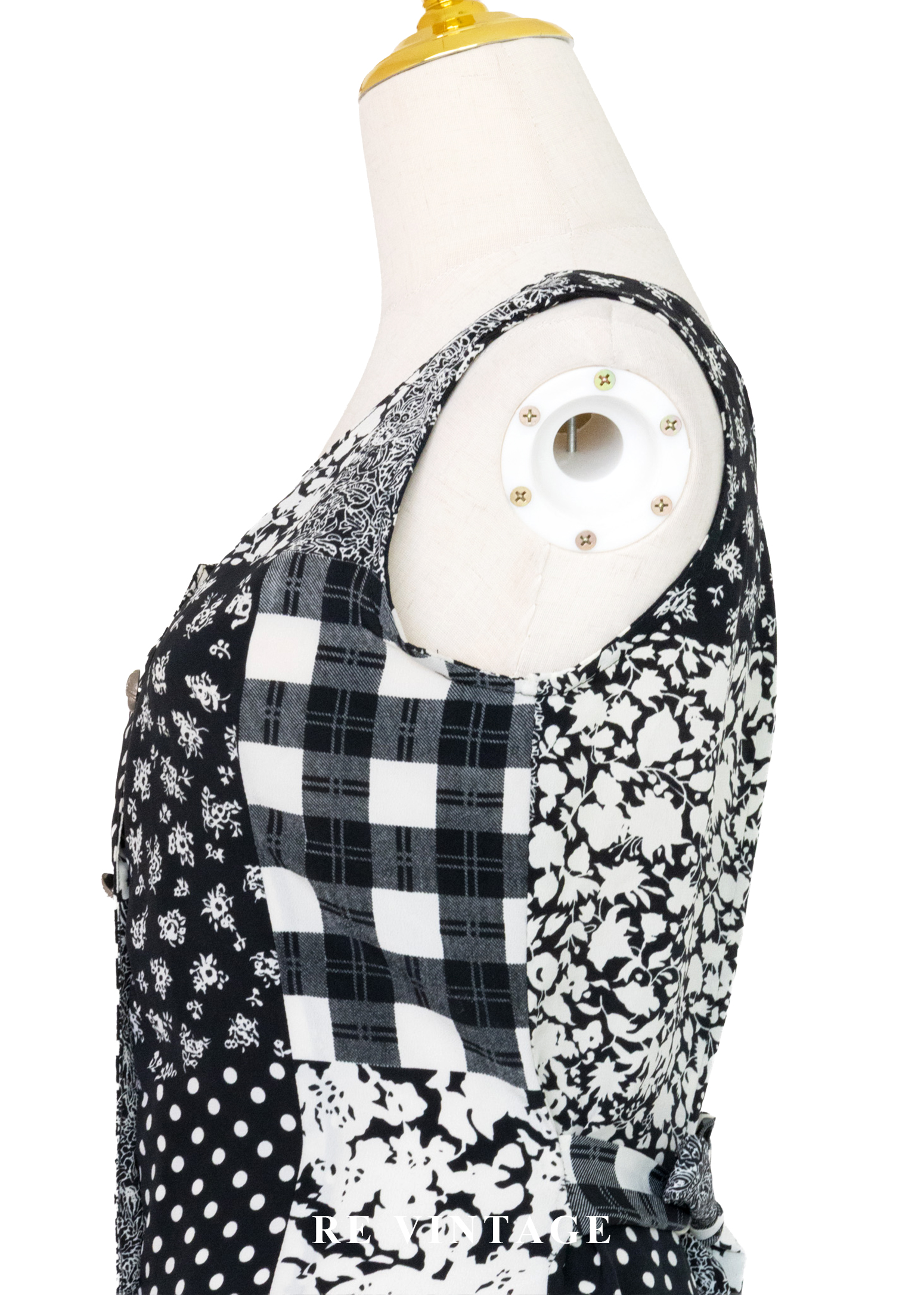 黑白故事拼圖 Patchwork 連身褲12