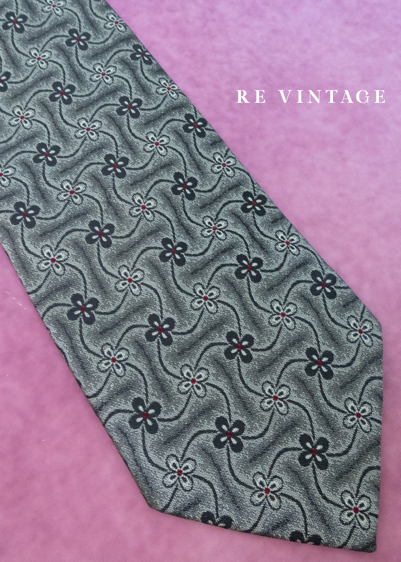 銀灰古典雕花領帶6