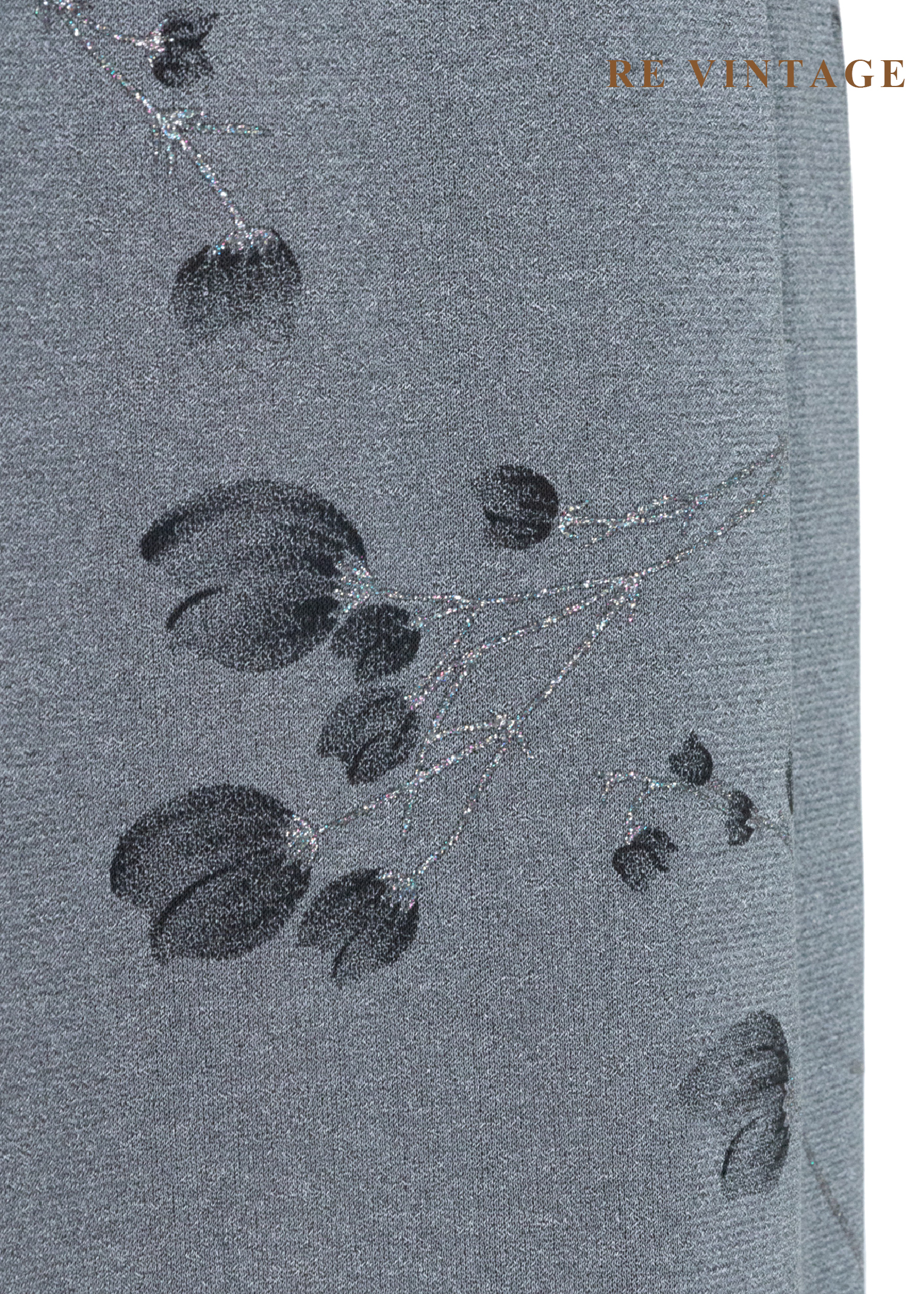 霧灰的花瓣與枝葉短裙(26")6