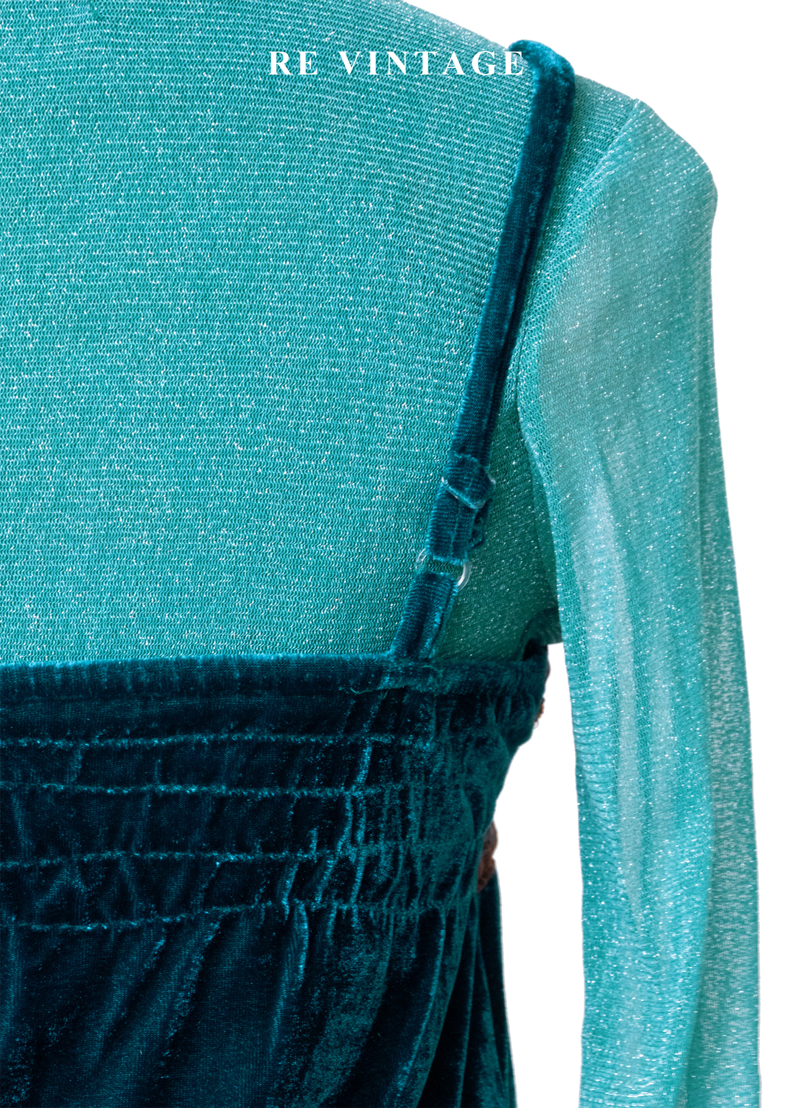 深海巴洛克亮片刺繡絨布細肩帶背心9