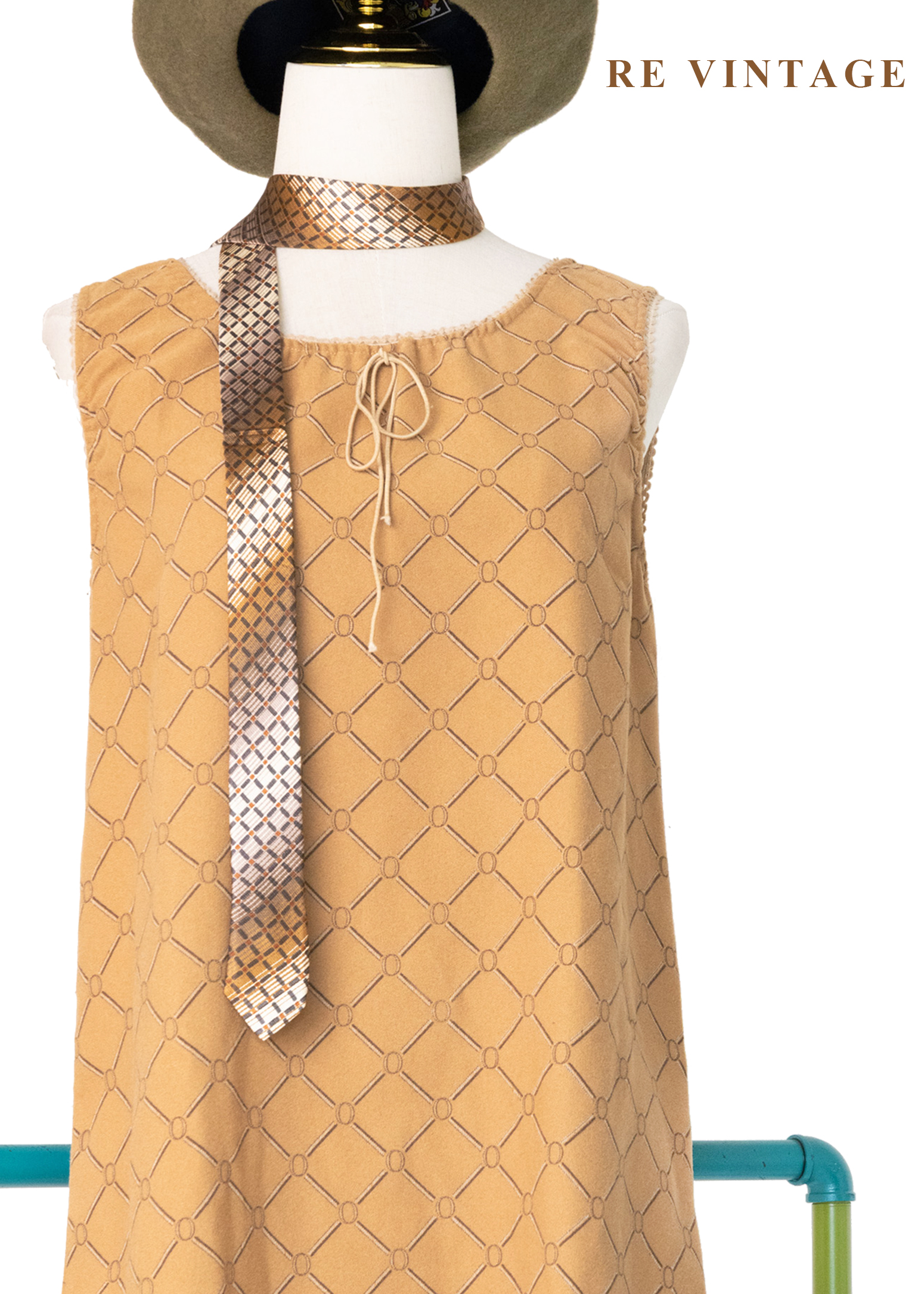 午後蜂蜜網格洋裝7