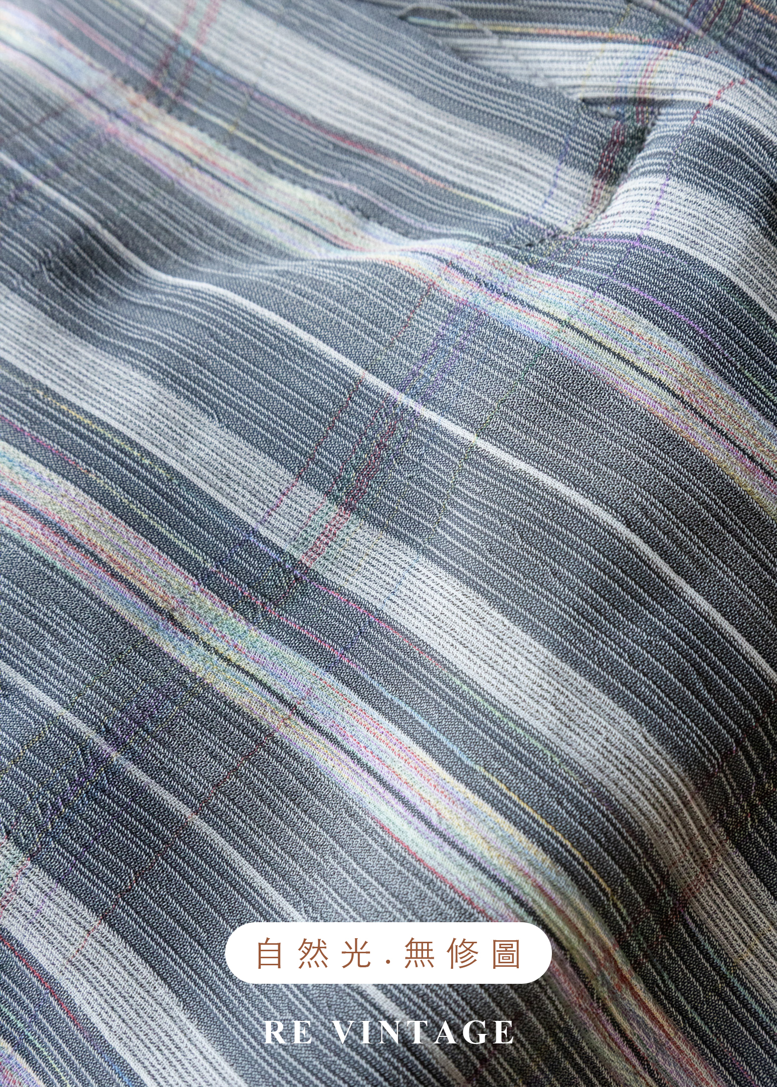 色鉛筆線條冷灰色長褲(28")13