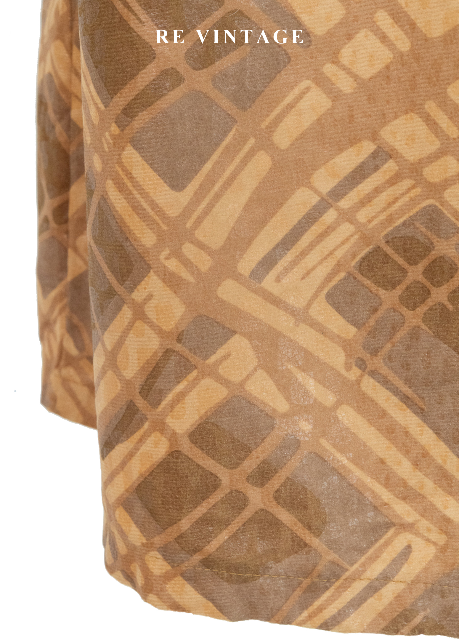 秋色麥穗菱格紋及膝裙(24-26")11