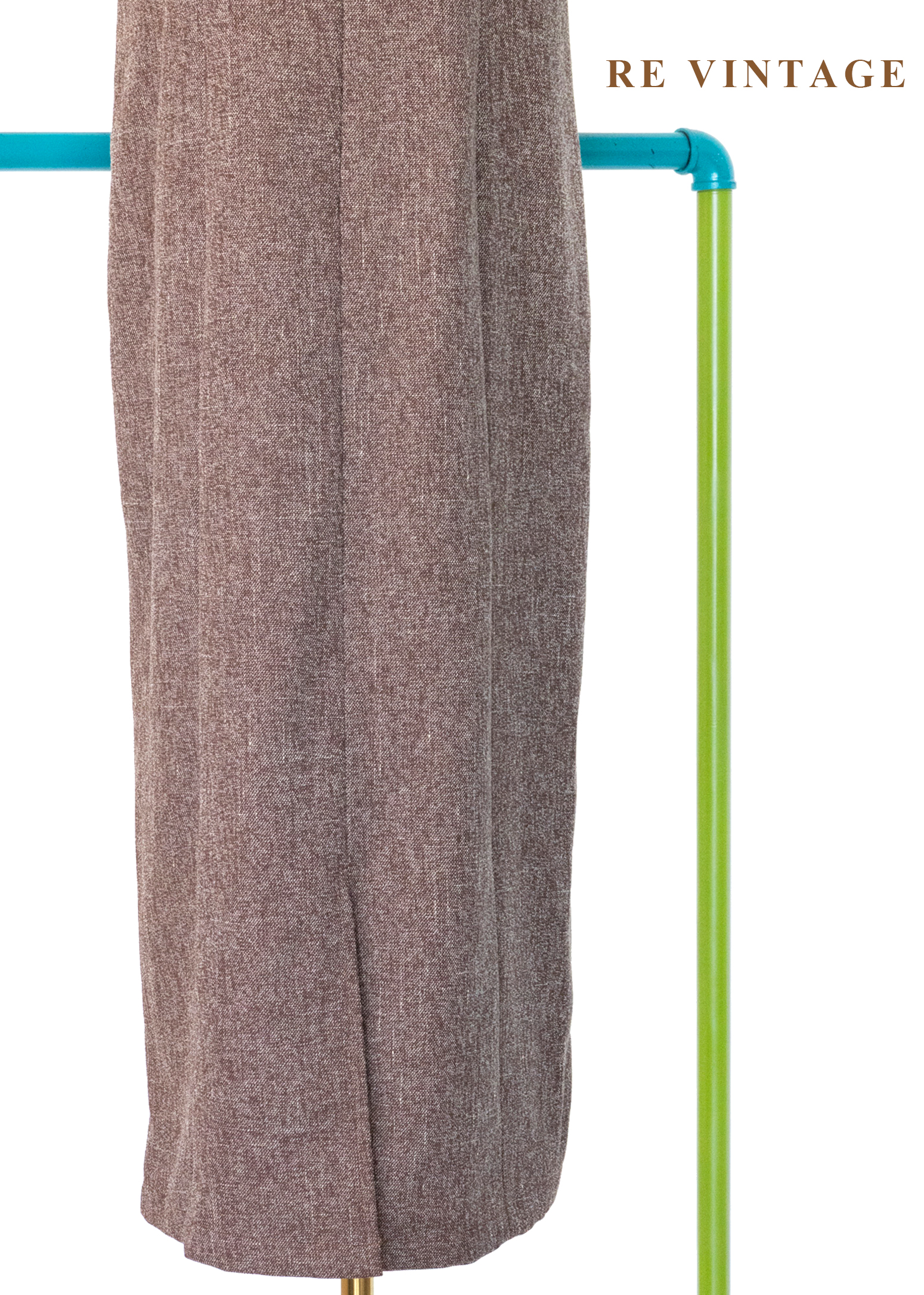 氣質單品 - 復古方領摩卡色氣質長洋裝13