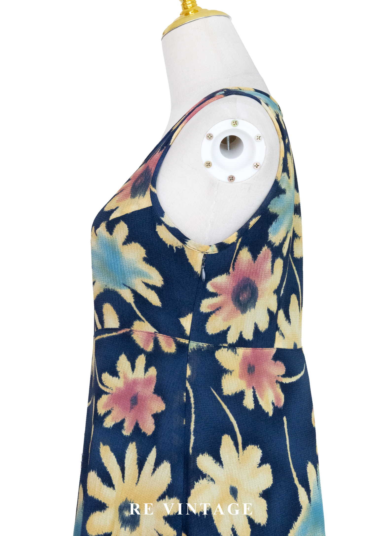 仲夏夜的向日葵 - 摩登大花印花洋裝9