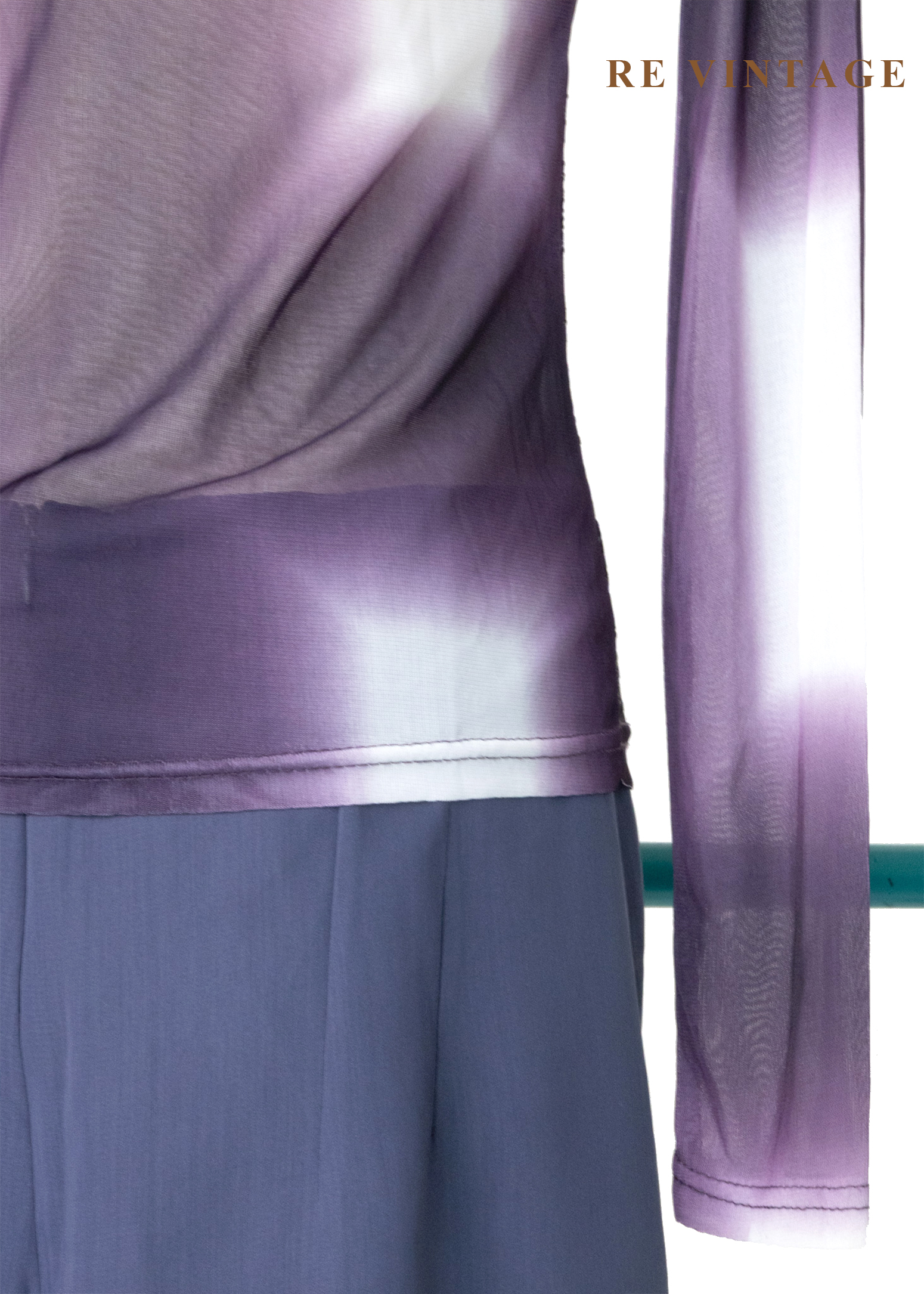 星塵灑落的紫色光暈網紗上衣12