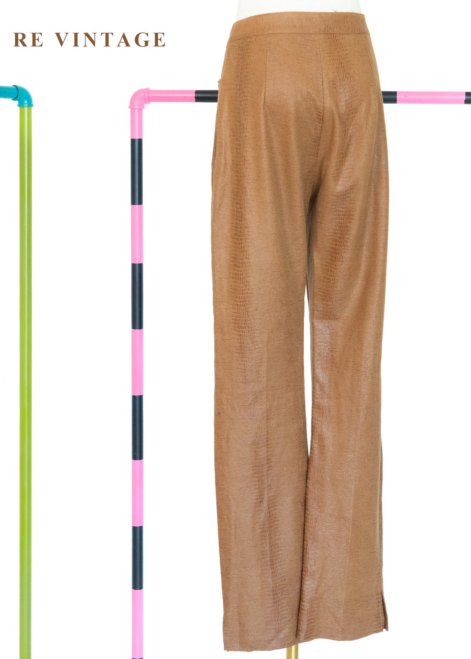 曠野的餘暉仿蛇紋壓紋長褲(~26")9