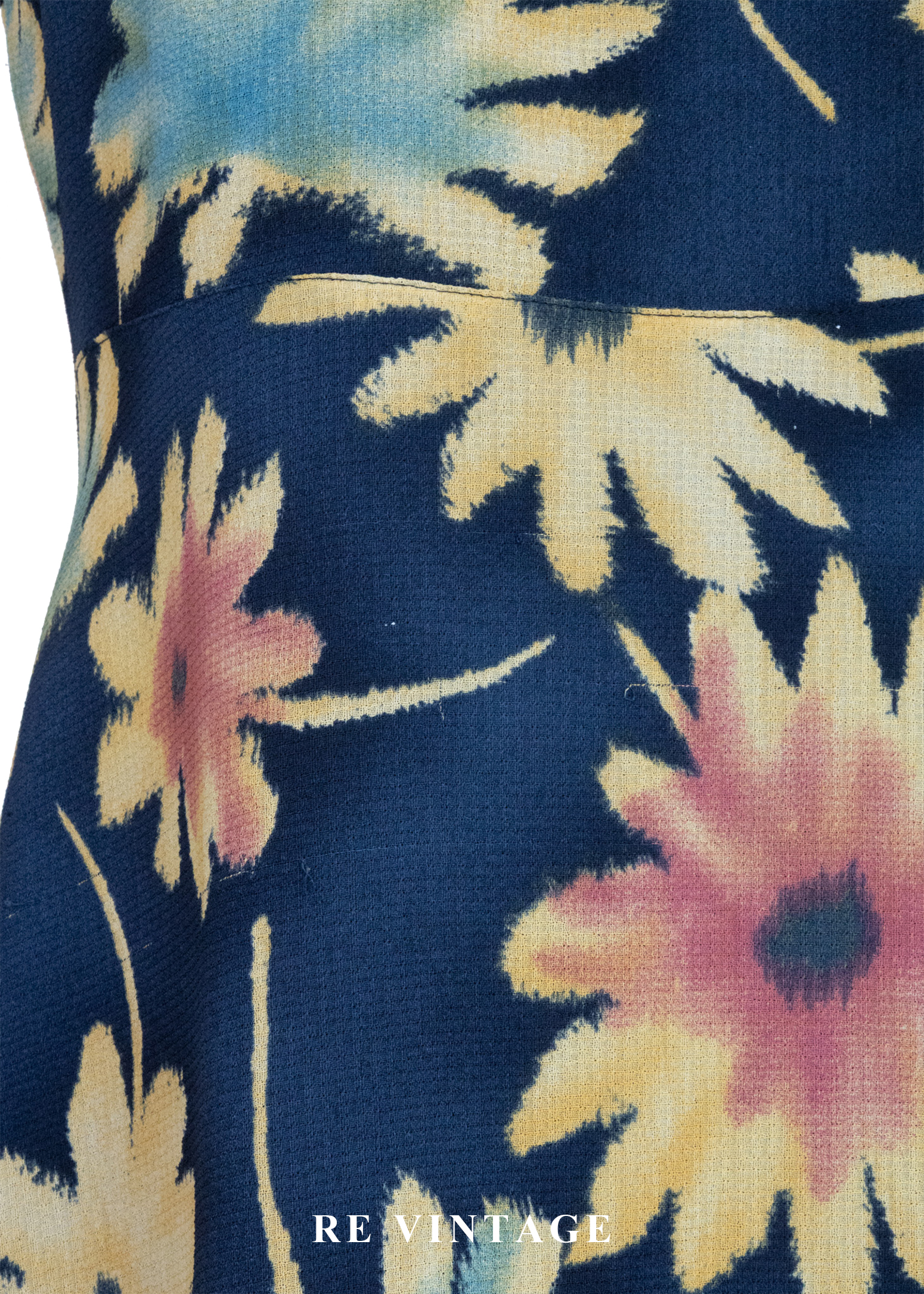 仲夏夜的向日葵 - 摩登大花印花洋裝6